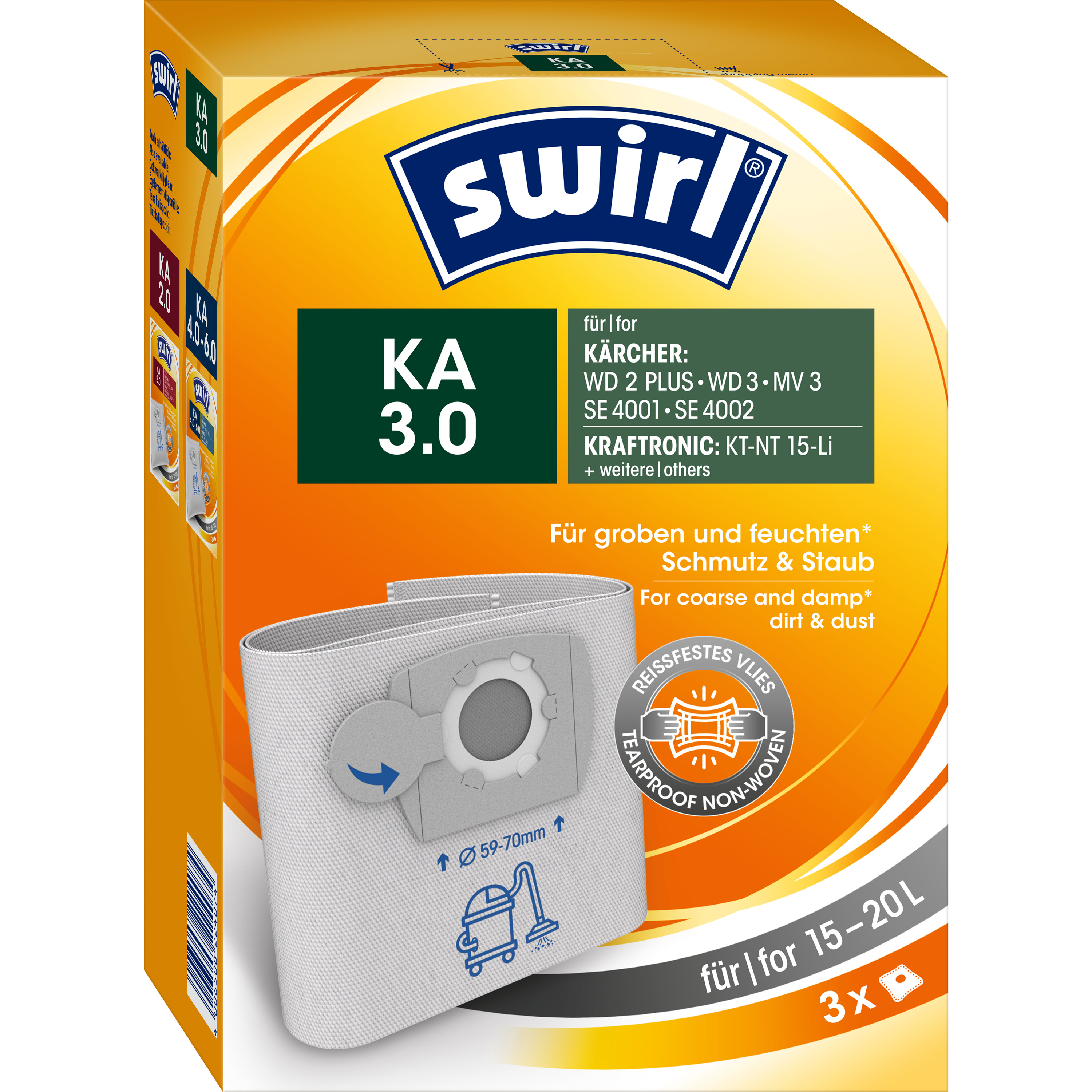 Swirl® KA 3.0® Beutel für Nass- und Trockensauger Swirl® KA 3.0® Beutel für Nass- und Trockensauger