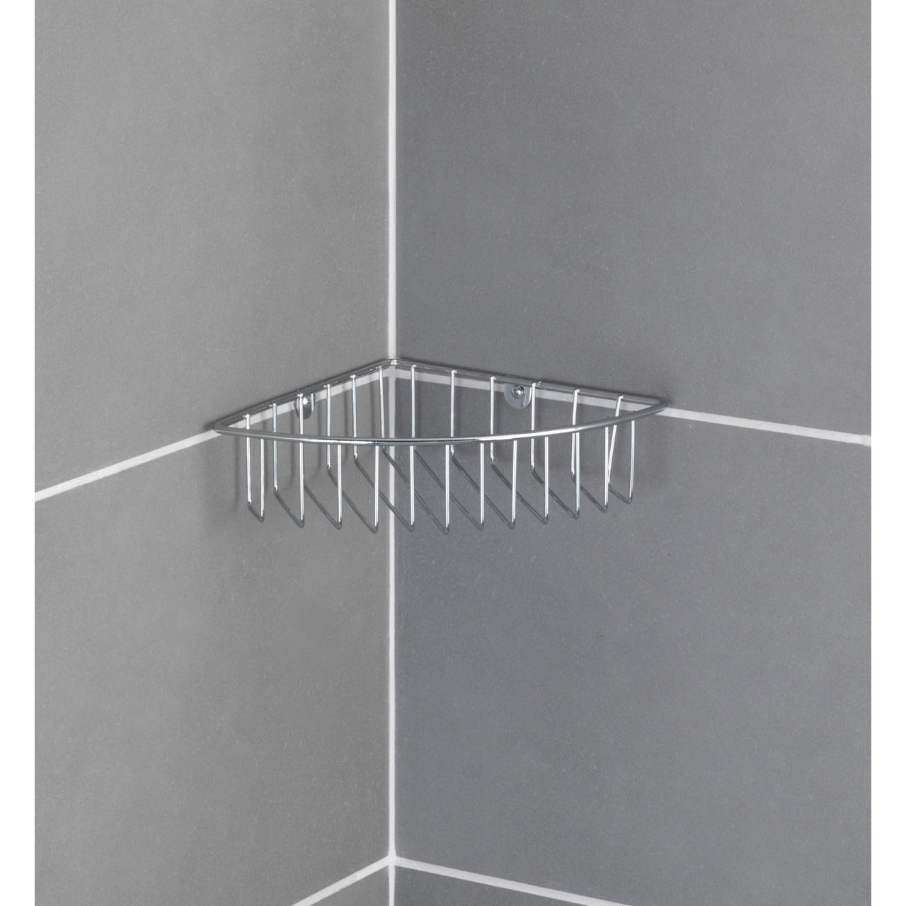 422866-Eckablage-Genola-chrom_AMBI_02 WENKO ECKABLAGE GENOLA CHROM 26X20X5,5CM