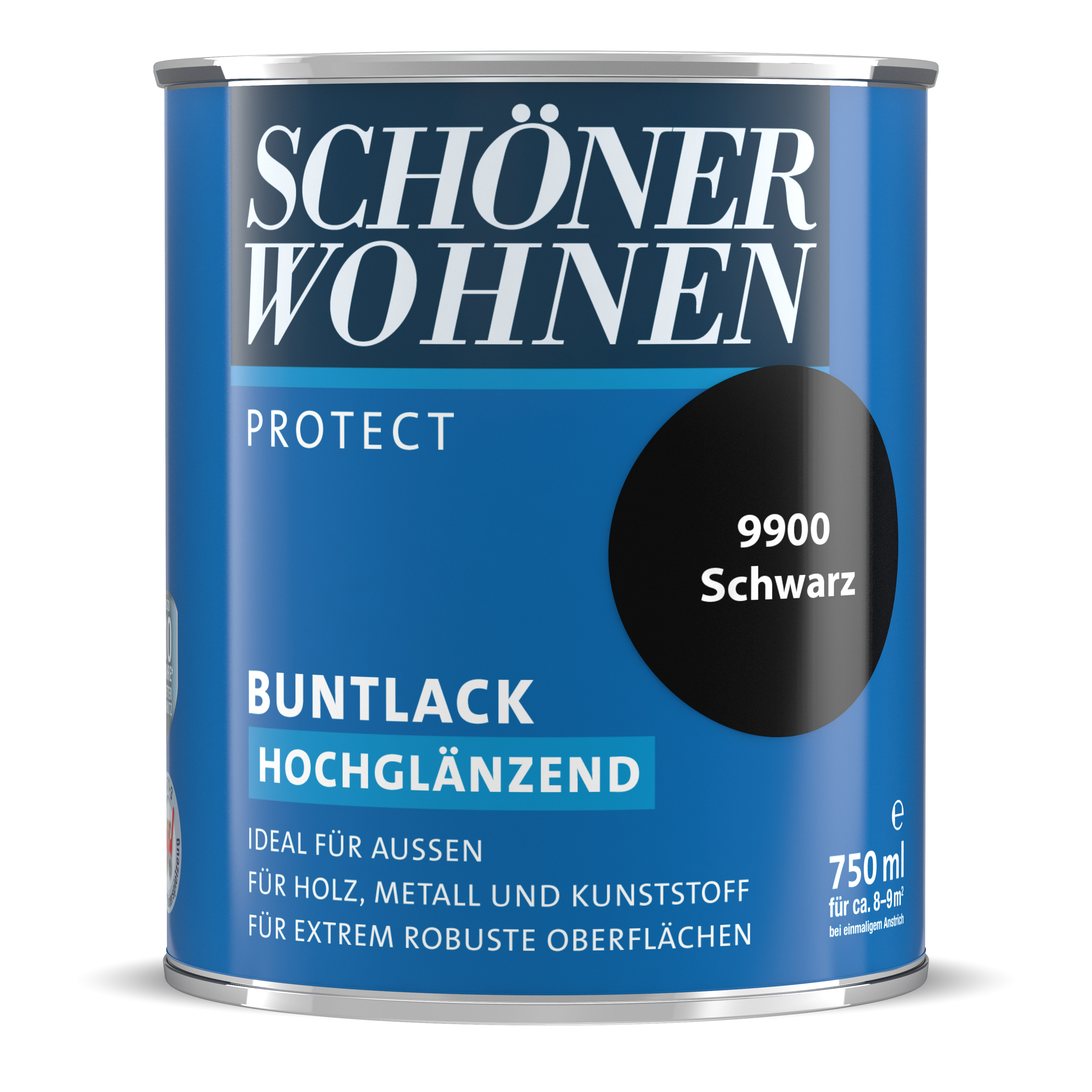 SW_2434-0750-9900 Schöner Wohnen Protect Buntlack, hochglänzend, schwarz