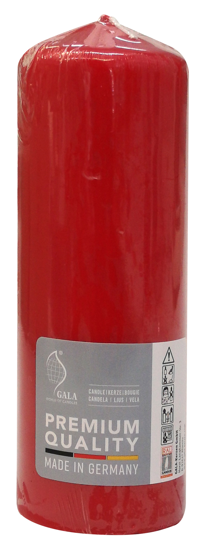 GALA STUMPENKERZE 70/200 TANGOROT GALA