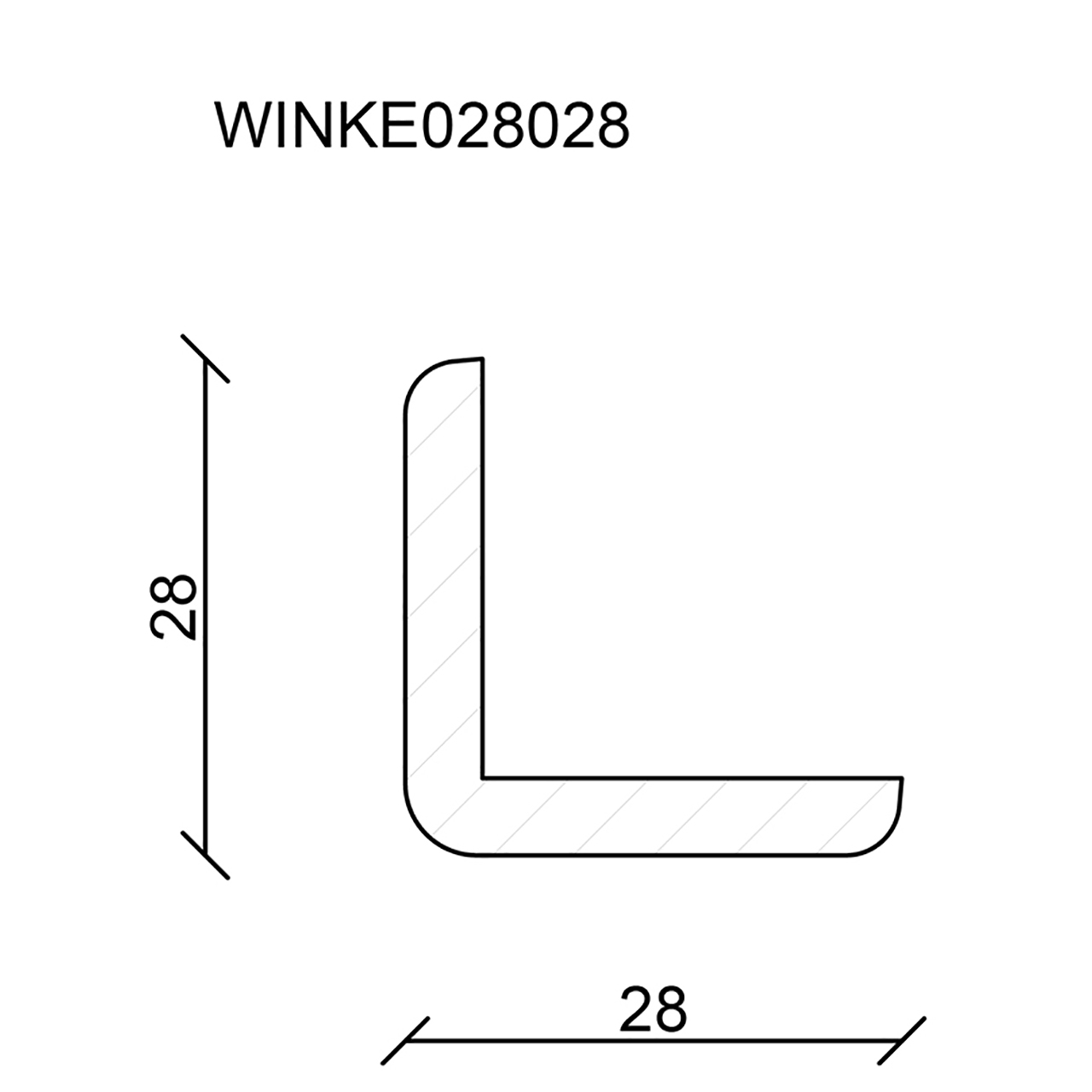 544085-Querschnitt Neuhofer Winkelleiste, Fichte/Kiefer astrein roh