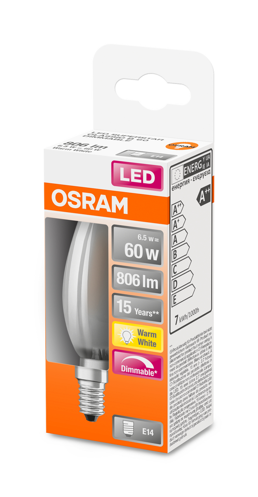 OSRAM LEUCHTMITTEL LED RETROFIT CLASSIC B DIM 60 6.5 W/