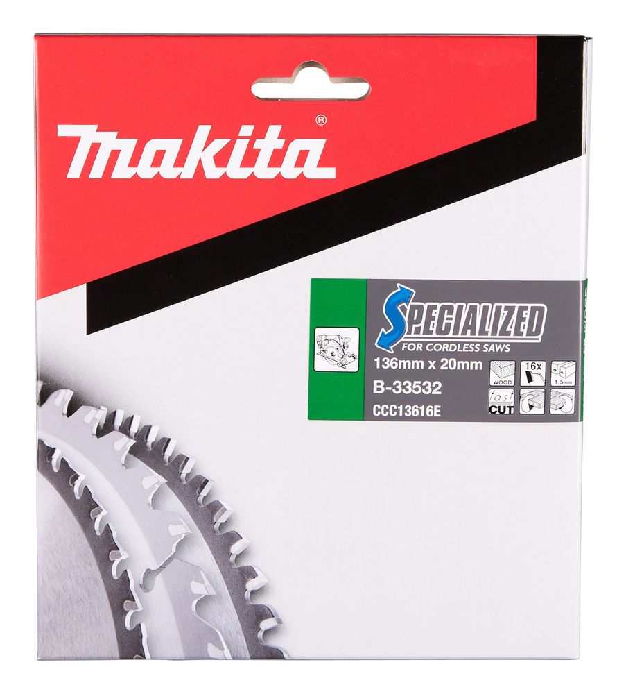 Makita SPECIALIZED Sägeblatt 136x20x16Z