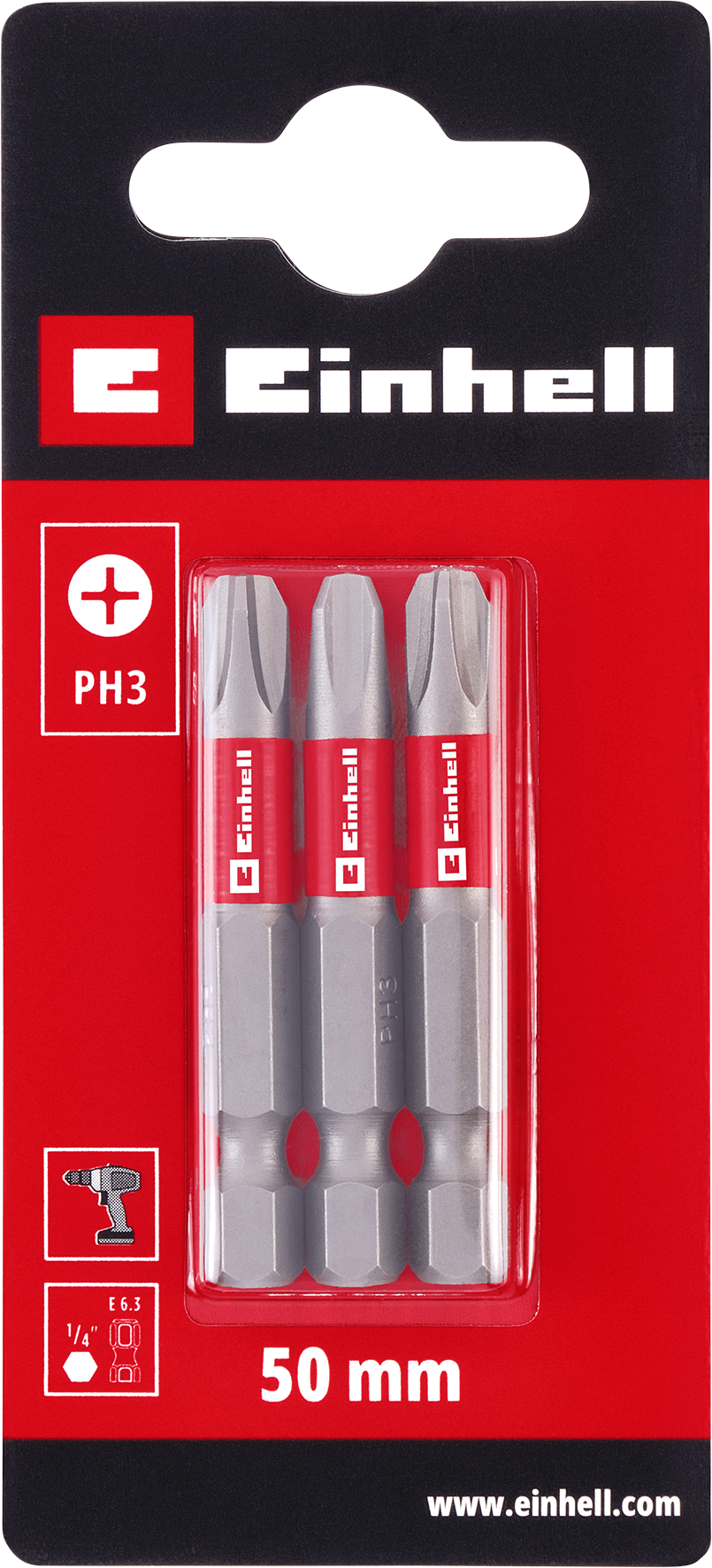 Einhell Standard-Bits, 50 mm, PH3