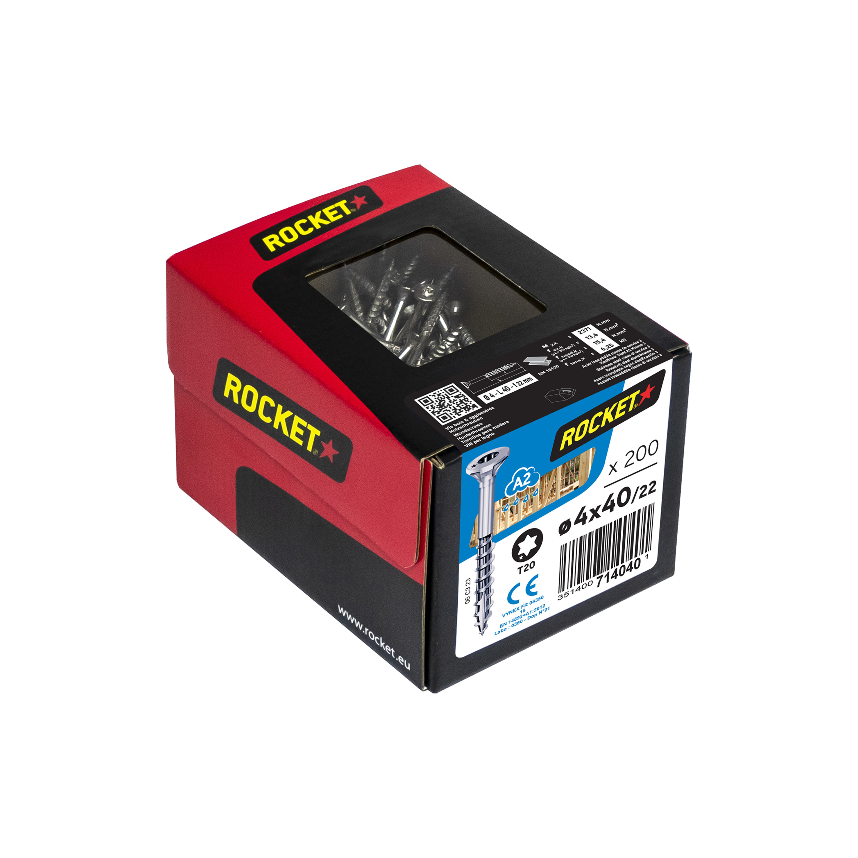 Rocket Seko 4,0 x 40 A2 T20 TG Rocket Seko 4,0 x 40 A2 T20 TG