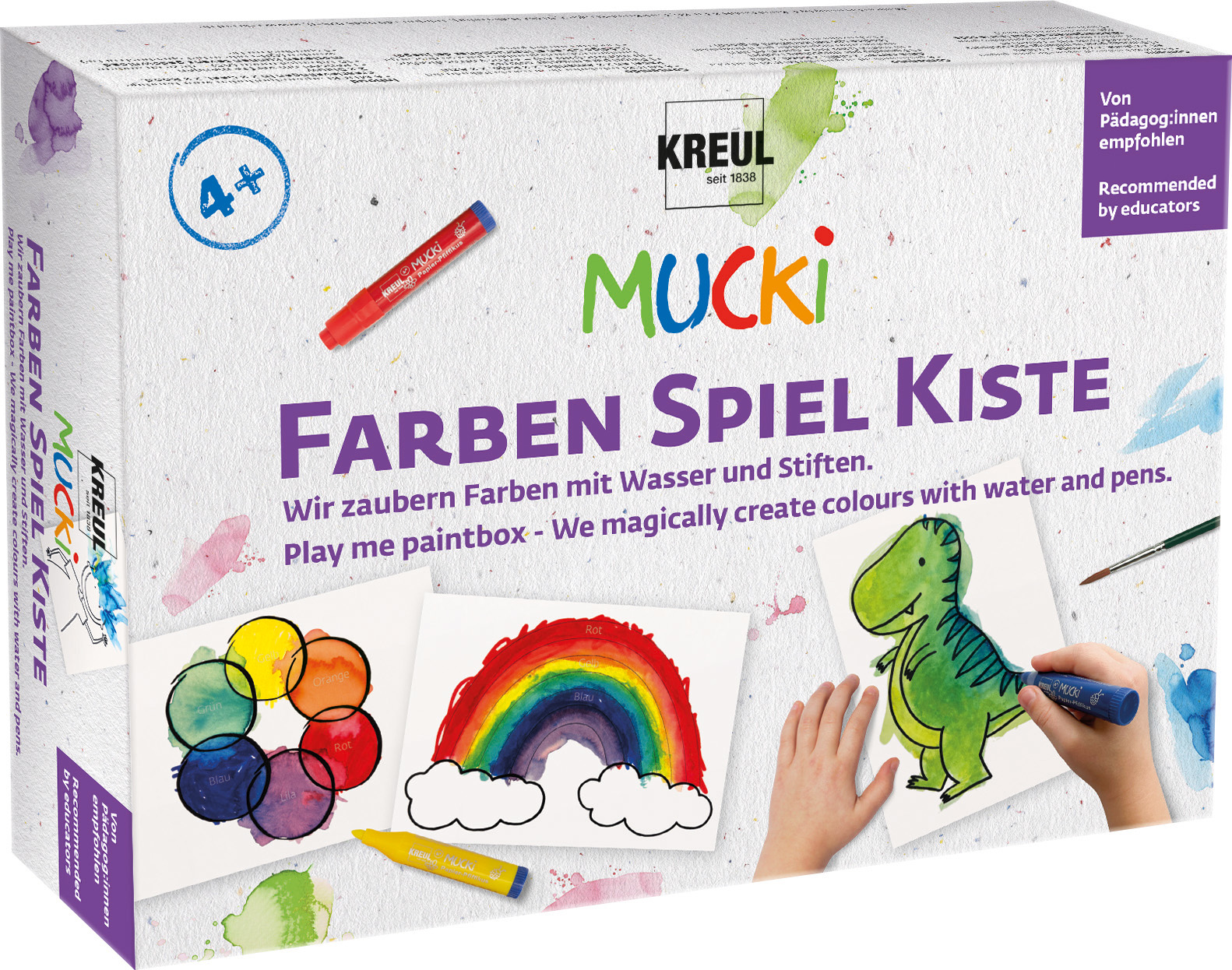 Kreul Aquarellmalstifte "Mucki", Farben Spiel Kiste Set