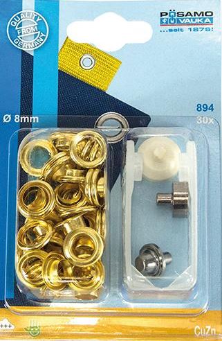 4 Pösamo Ösen + Scheiben