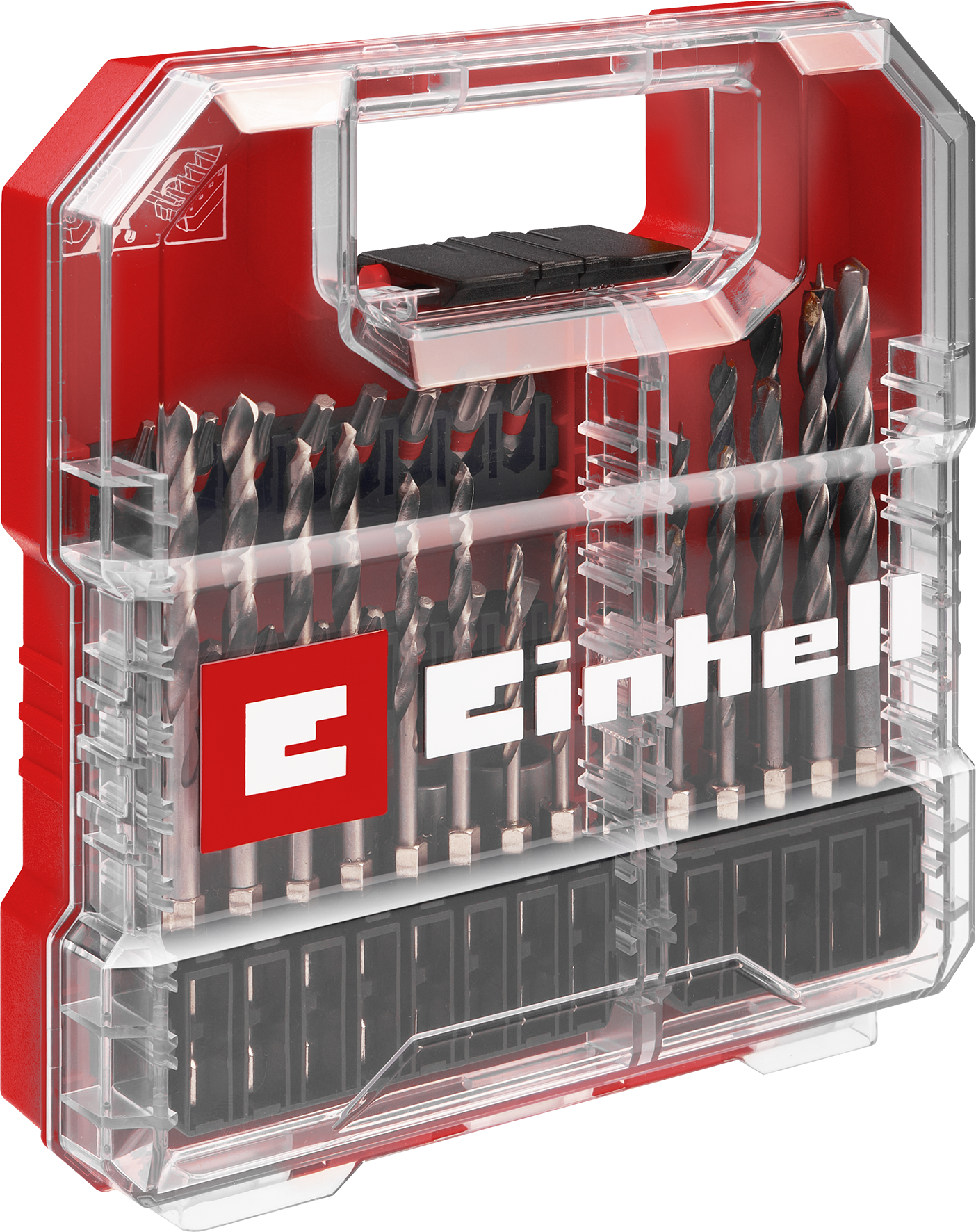 Einhell Bit- und Bohrer-Set für Holz, Stein und Metall, L-CASE, 40-tlg.