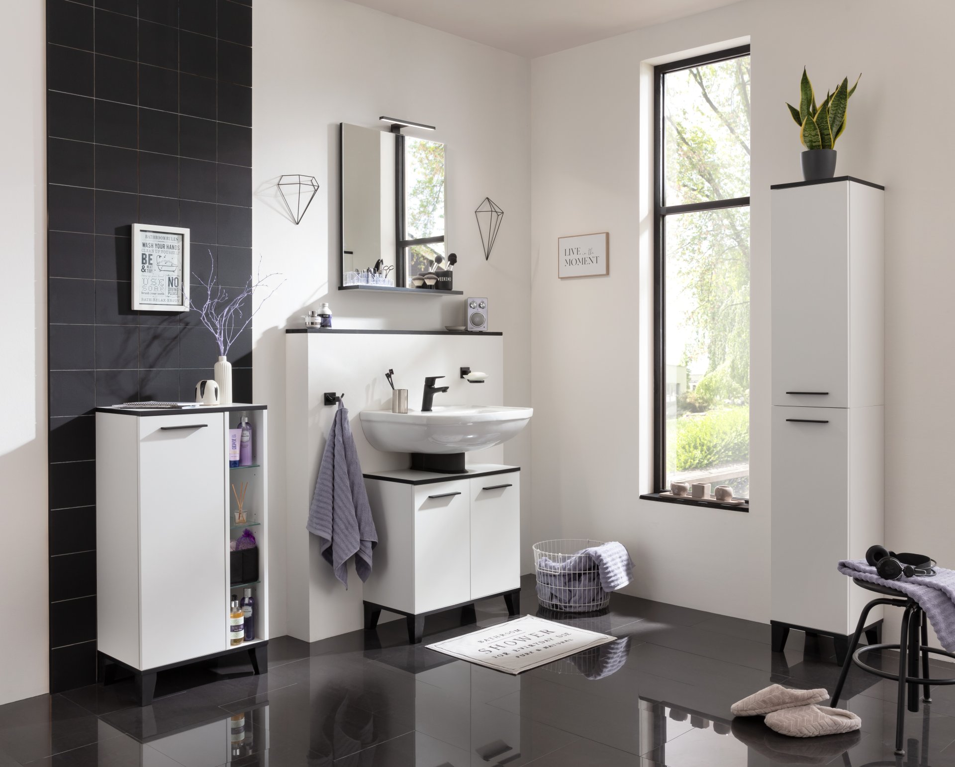 Fackelmann TE-A Beckenunterschrank, 602 x 632 x 320 mm, Weiß