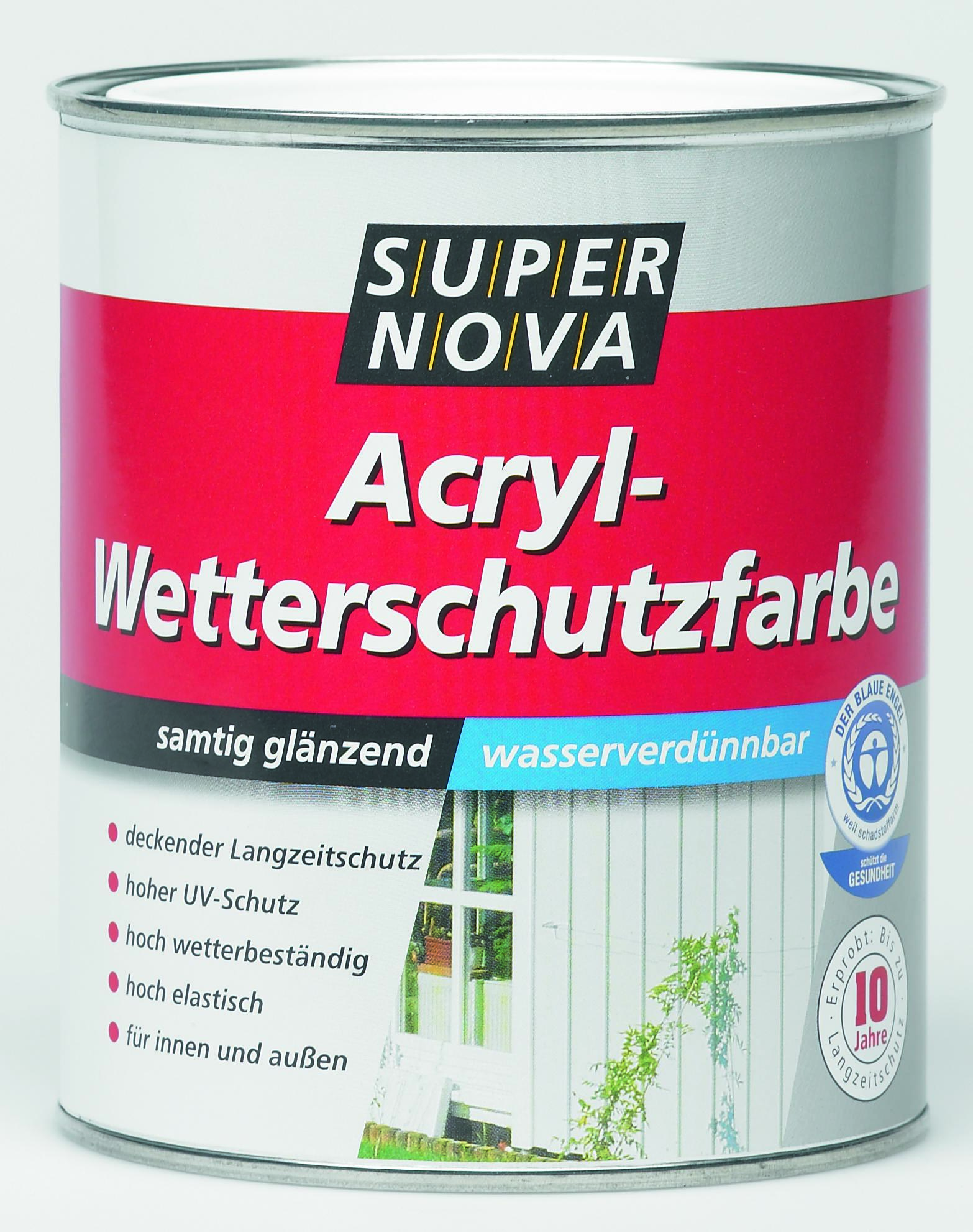 Super Nova Acryl-Wetterschutzfarbe, Anthrazitgrau