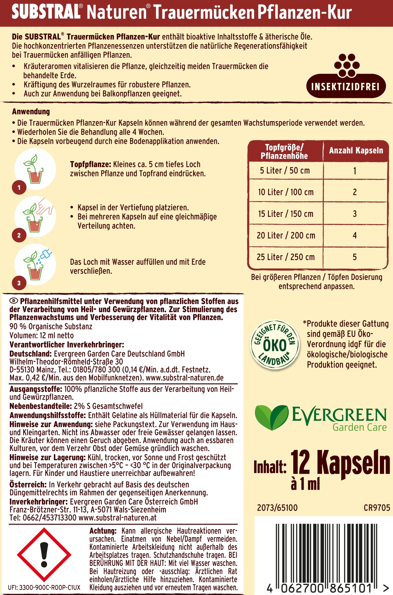 Substral Naturen Trauermücken Pflanzen-Kur, 12 St. Substral Naturen Trauermücken Pflanzen-Kur, 12 St.