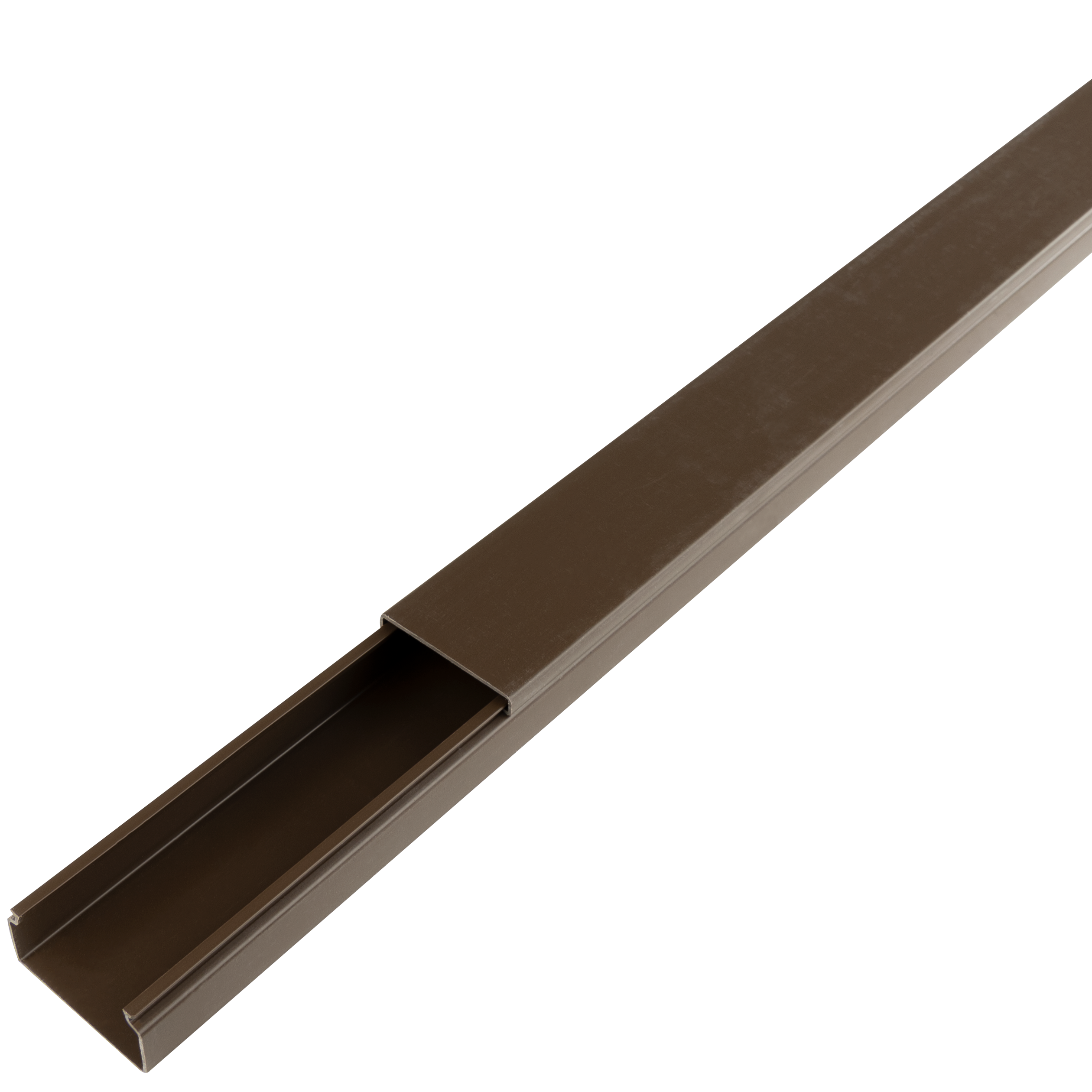 REV Kunststoffkanal 30 x 15 mm, 2 Meter, mit abnehmbaren Deckel, braun