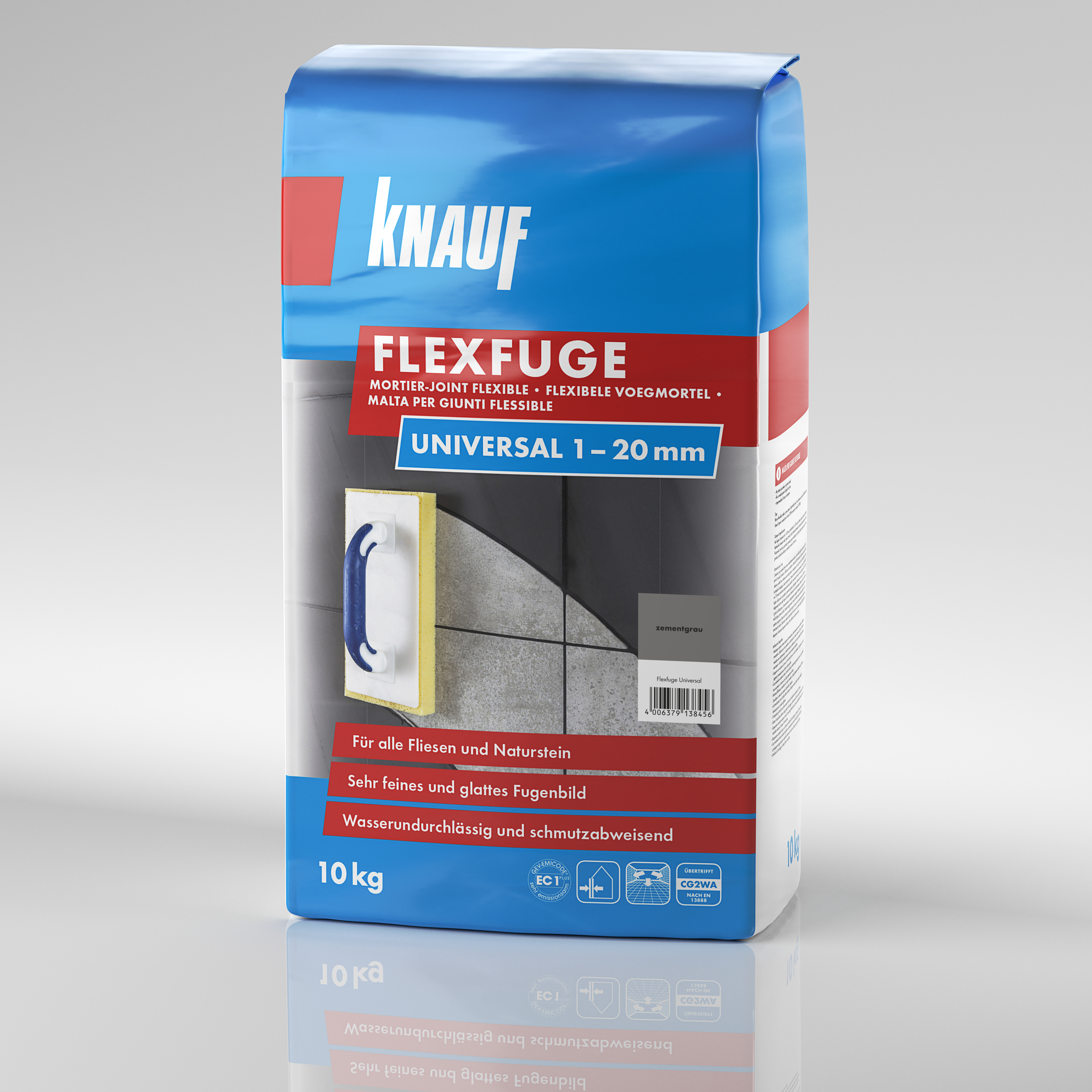 Knauf Flexfuge Univ. zementgrau, 10 kg D/F/NL/I