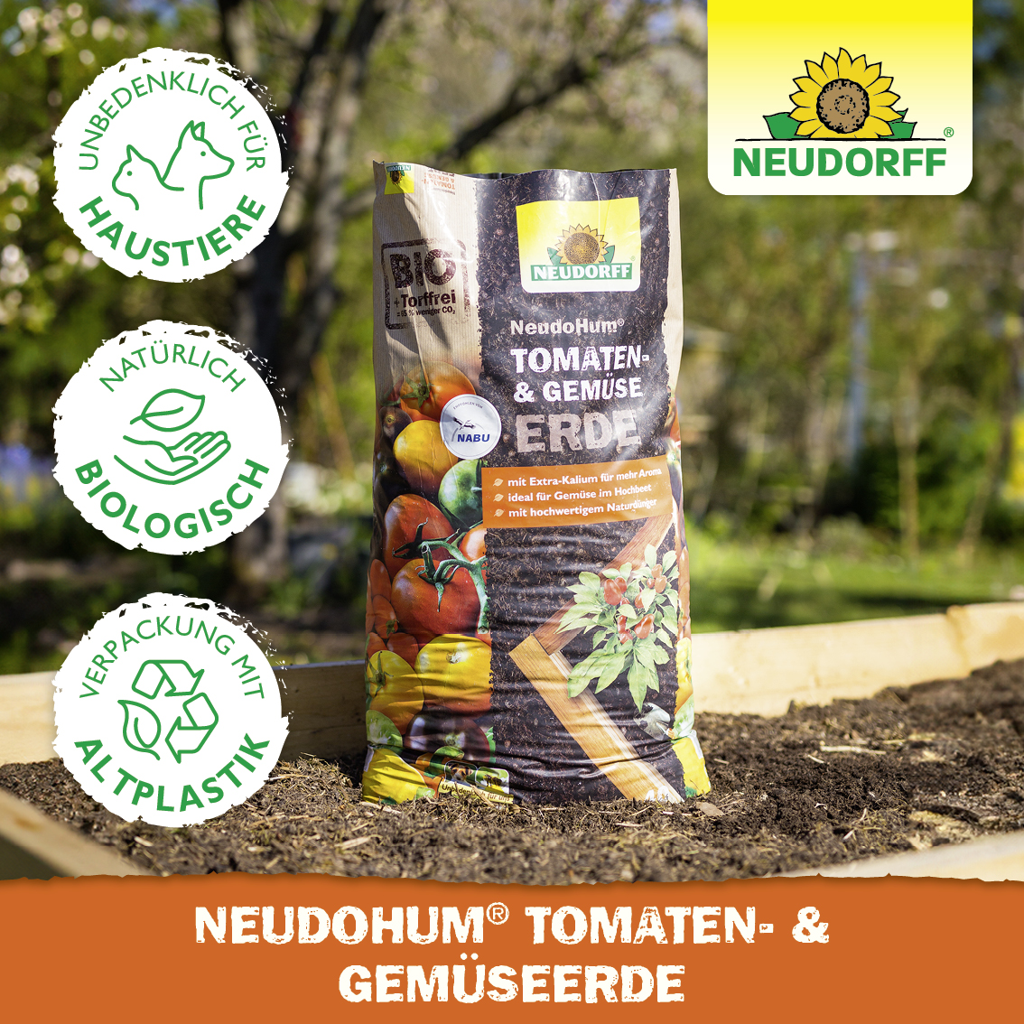 Neudorff NeudoHum Tomaten- und GemüseErde, 40 l