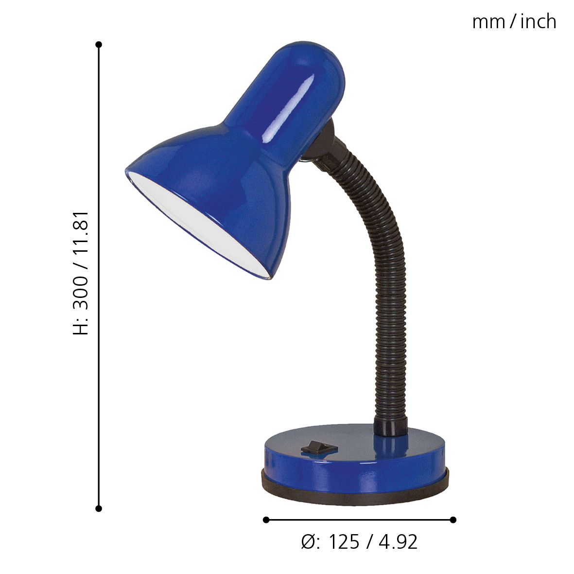 EGLO TISCHLEUCHTE 1XE27 BASIC BLAU