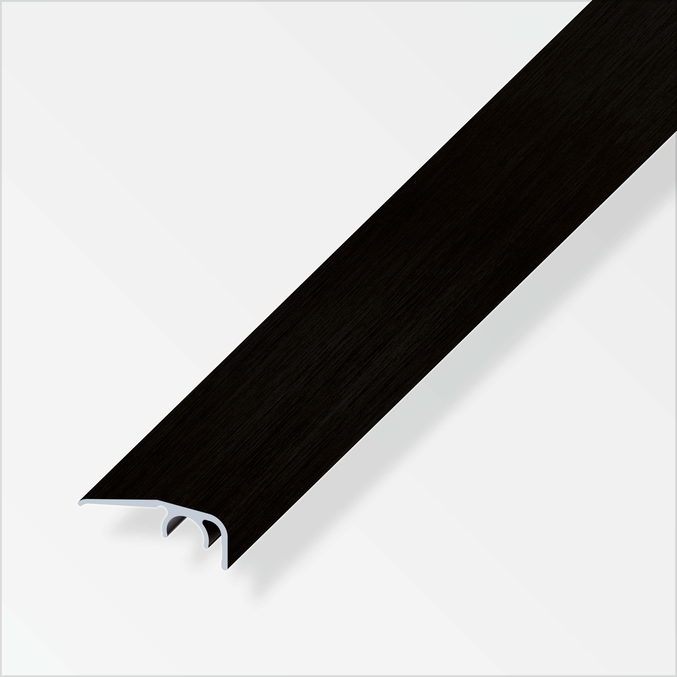157489_Abschluss-Profil Alfer clipstech Abschluss-Profil 32 x 12,5 mm, schwarz gebürstet