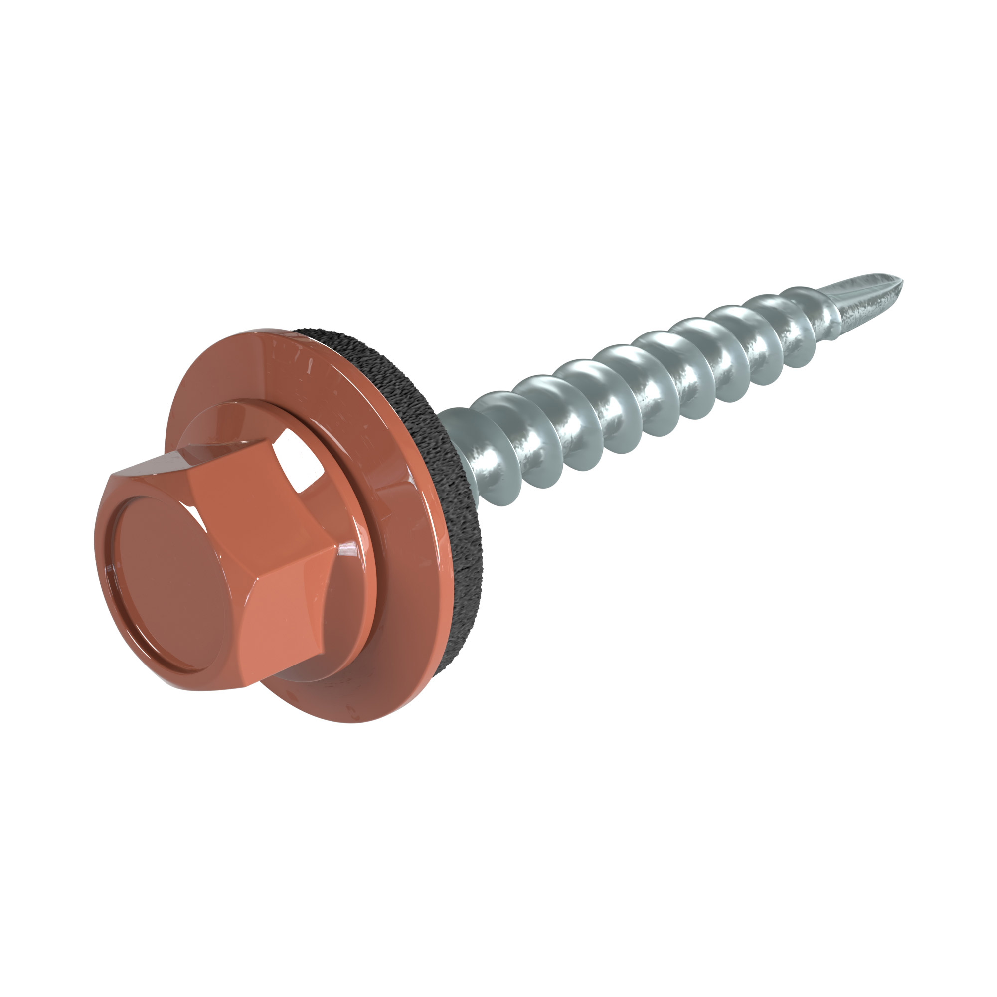 SKH-Schrauben, 4,8 x 35 mm, Farbe RAL 8004, ziegelrot, 100 Stück SKH-Schrauben, 4,8 x 35 mm, Farbe RAL 8004, ziegelrot, 100 Stück