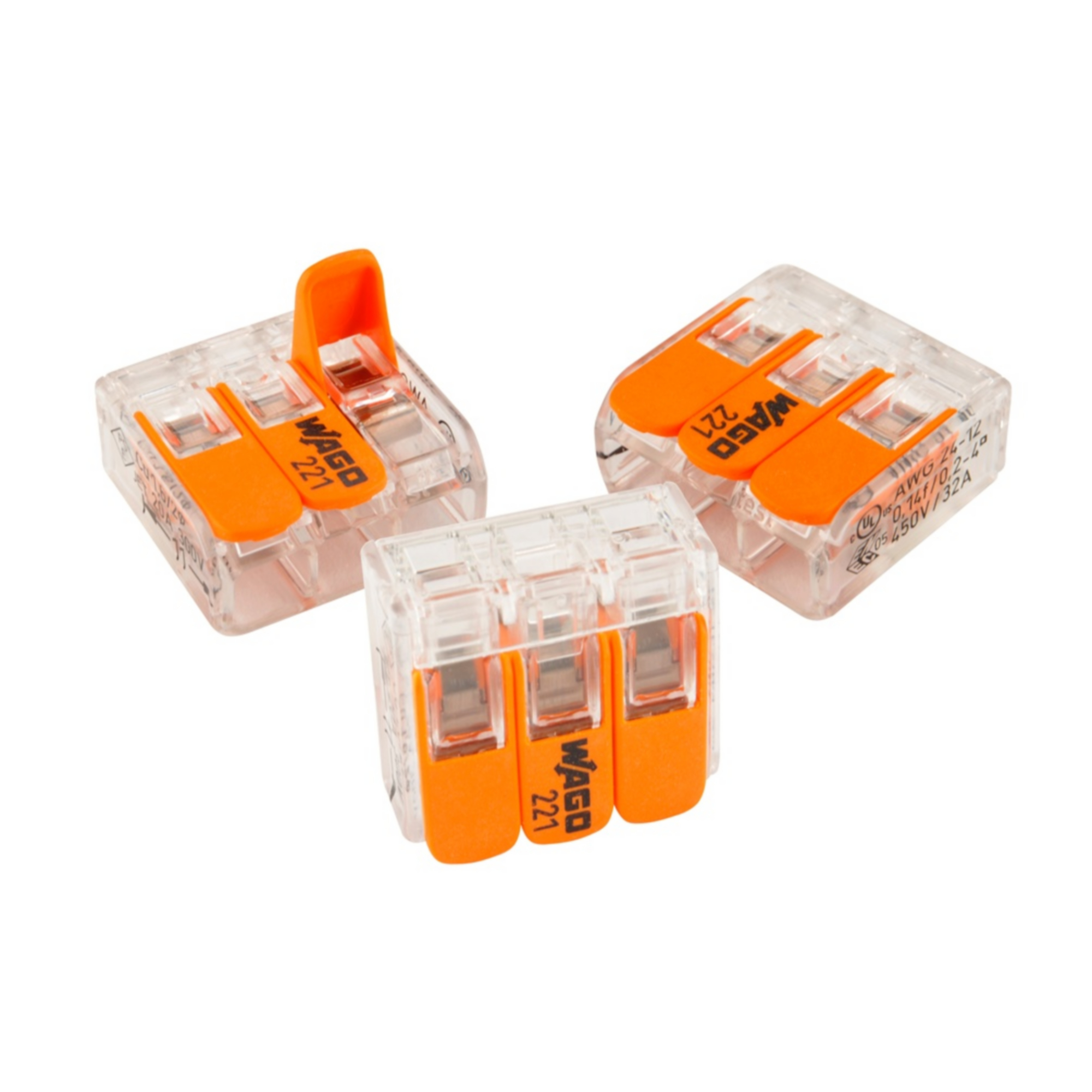 Wago Compact Verbinder-Klemme 3-polig 0,2-4mm², 3x Wago Compact Verbinder-Klemme 3-polig 0,2-4mm², 3x