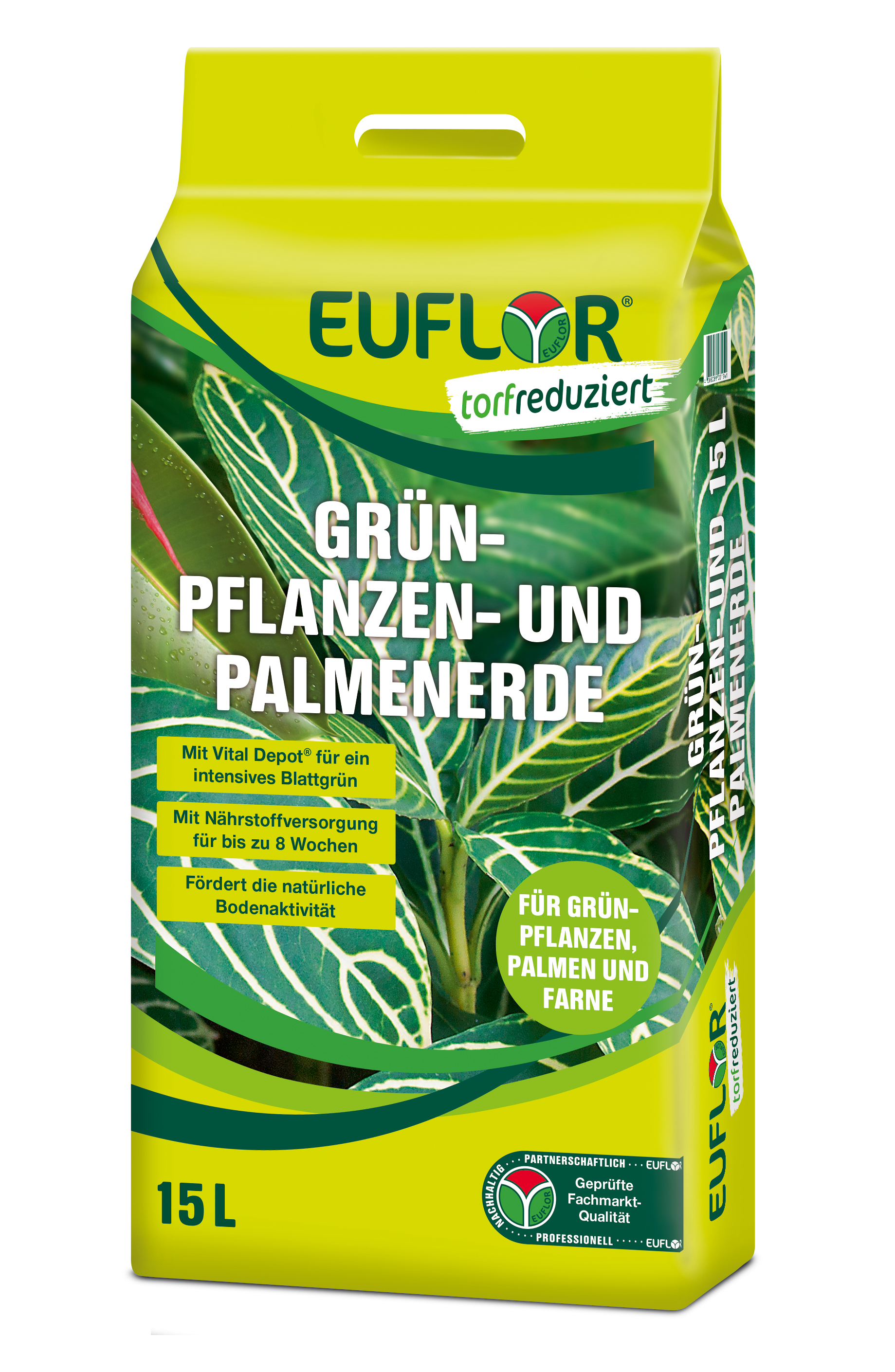 Euflor Grünpflanzen- und Palmenerde, 15 L