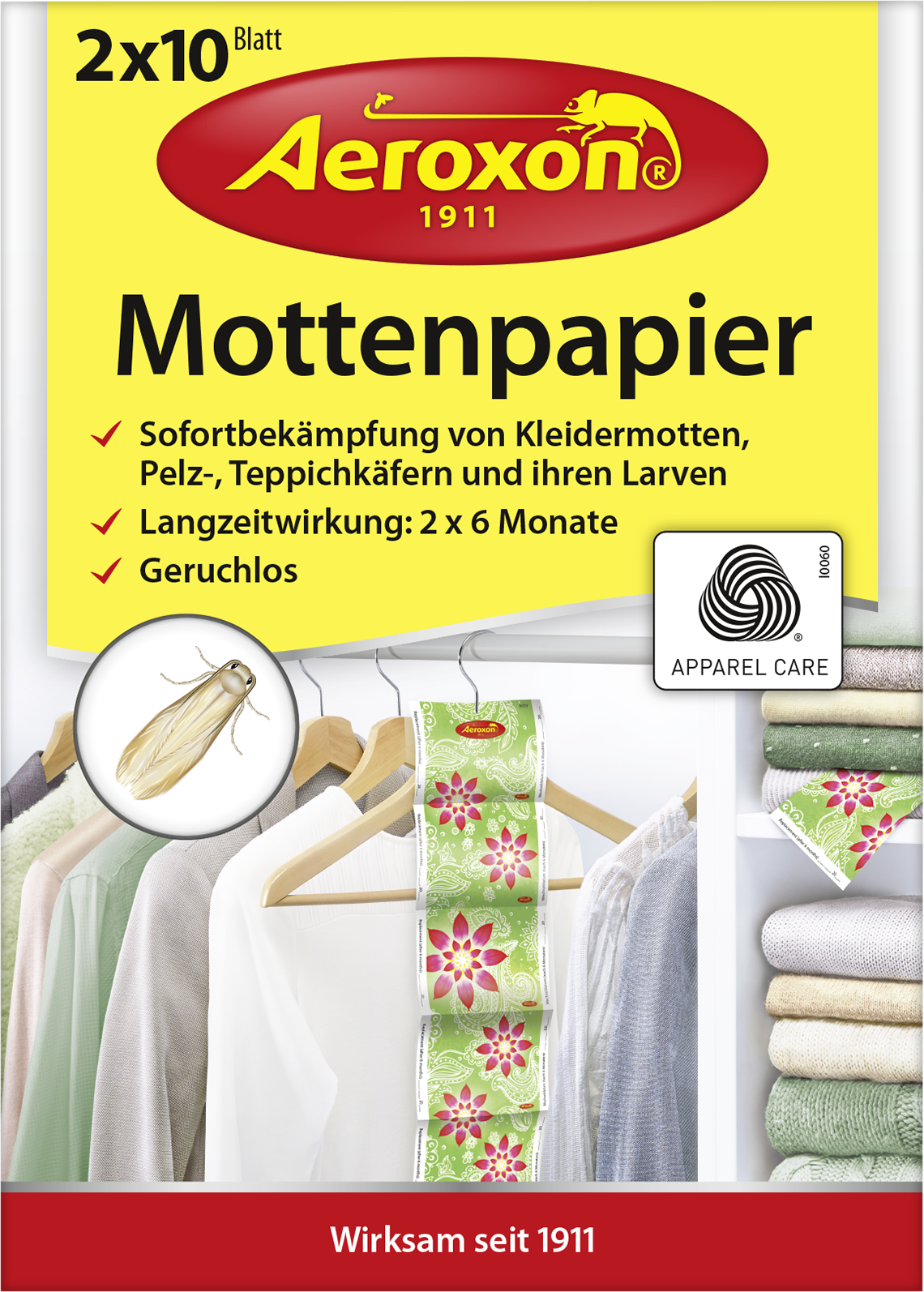 MOTTENPAPIER 2X10 BLATT      