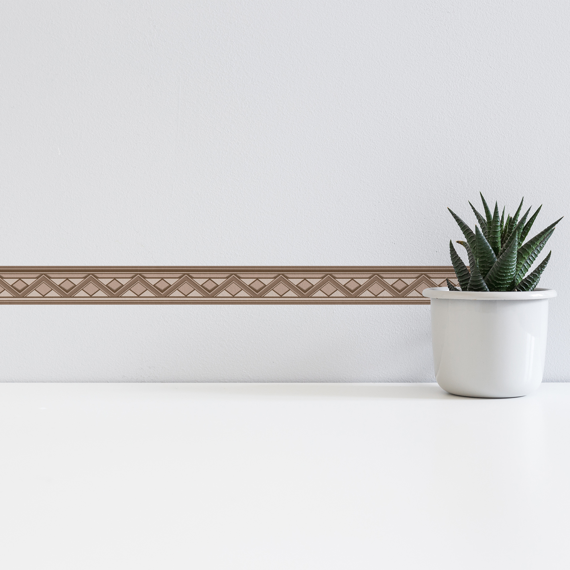 A.S. Création selbstklebende Bordüre, geometrisch beige braun – borte mit zickzackmuster und rauten A.S. Création selbstklebende Bordüre, geometrisch beige braun – borte mit zickzackmuster und rauten