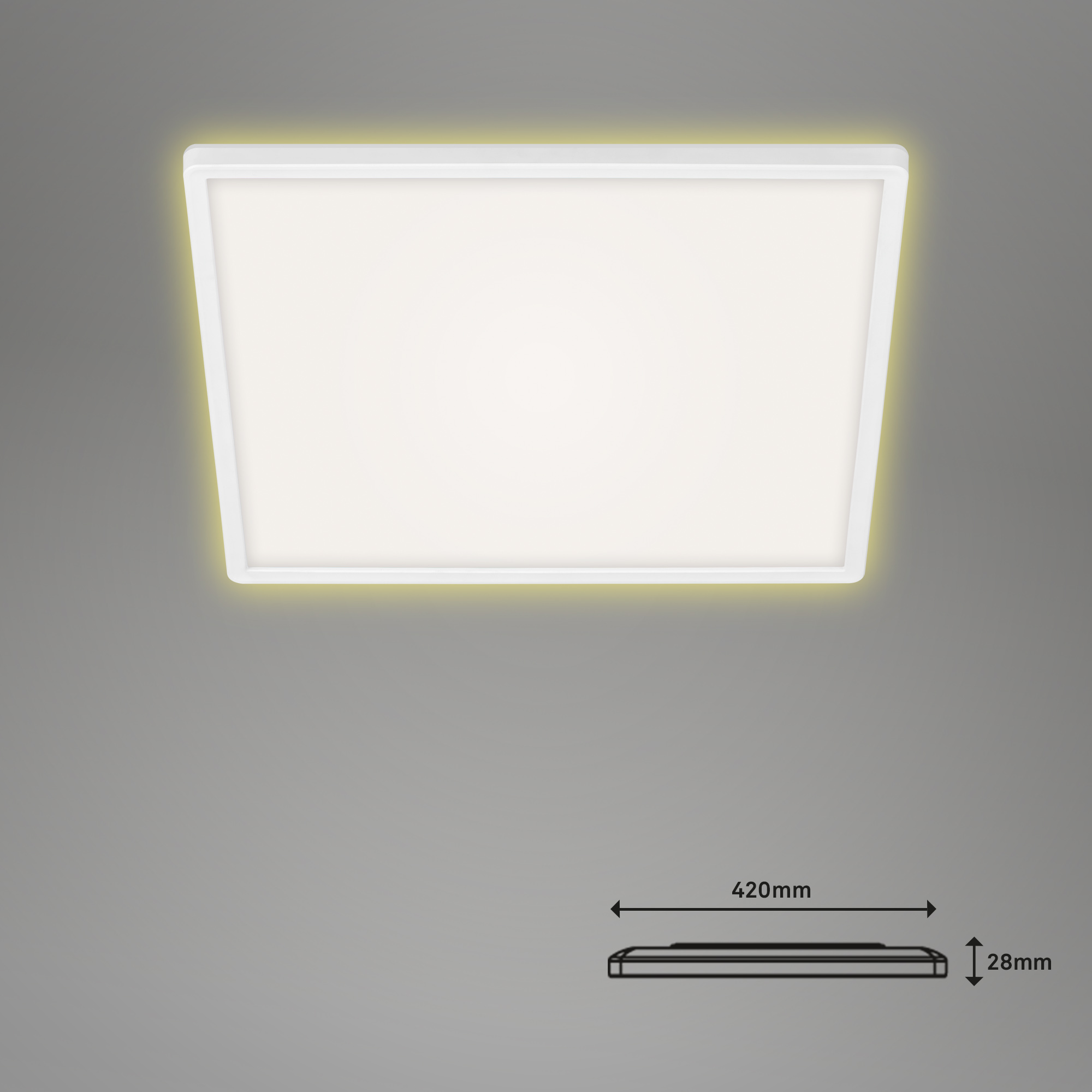 4002707388494-5 Briloner Panel, slim, weiß, 42x42cm