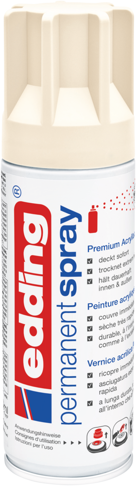 Edding 5200 Permanentspray Premium Acryllack hellelfenbein matt Edding 5200 Permanentspray Premium Acryllack hellelfenbein matt