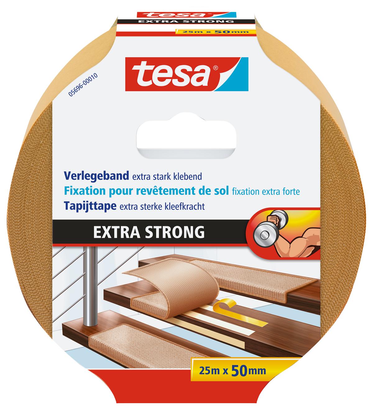 tesa_Floorlaying_056960001011_LI406_front_pa tesa Verlegeband, extra stark klebend, 25 m