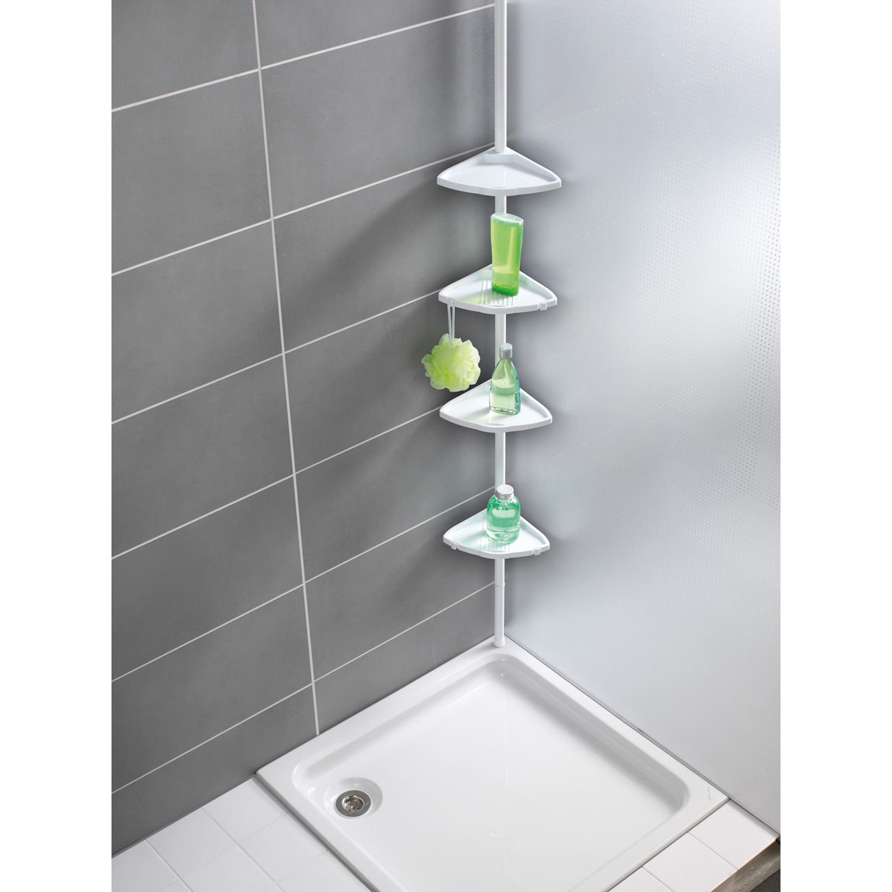 733707-Teleskop-Duschecke-Compact-weiss_AMBI_01 WENKO TELESKOP DUSCHECKE COMPACT WEIß