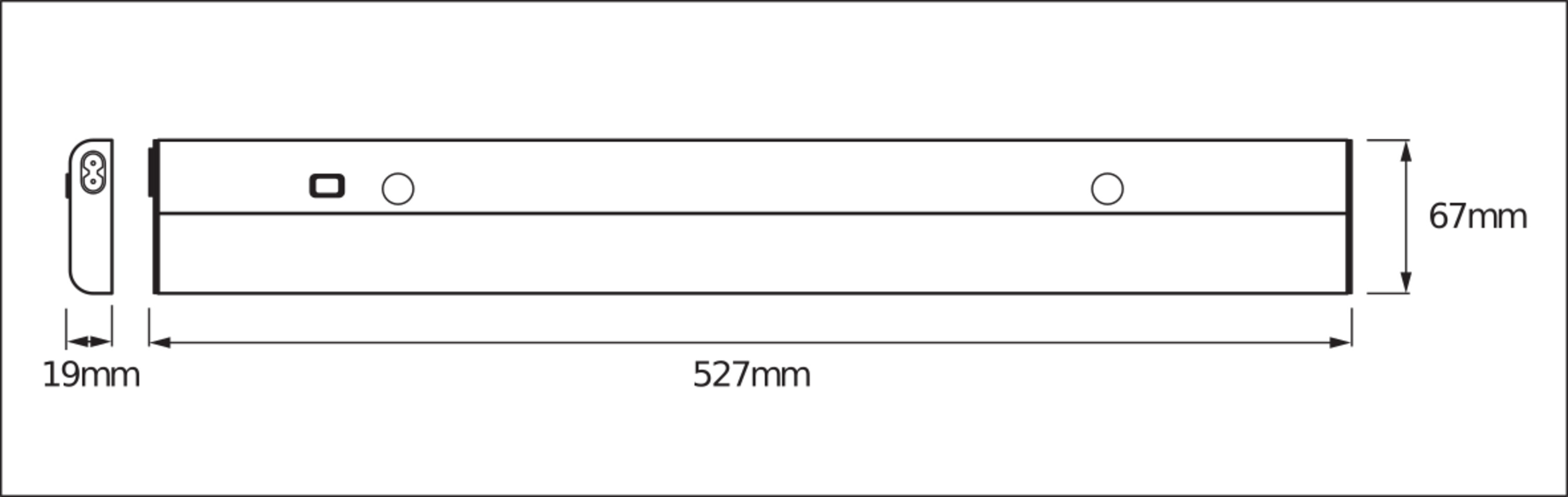Osram Flache Unterbauleuchte "Linear LED Flat Sensor" 12W, 3000K