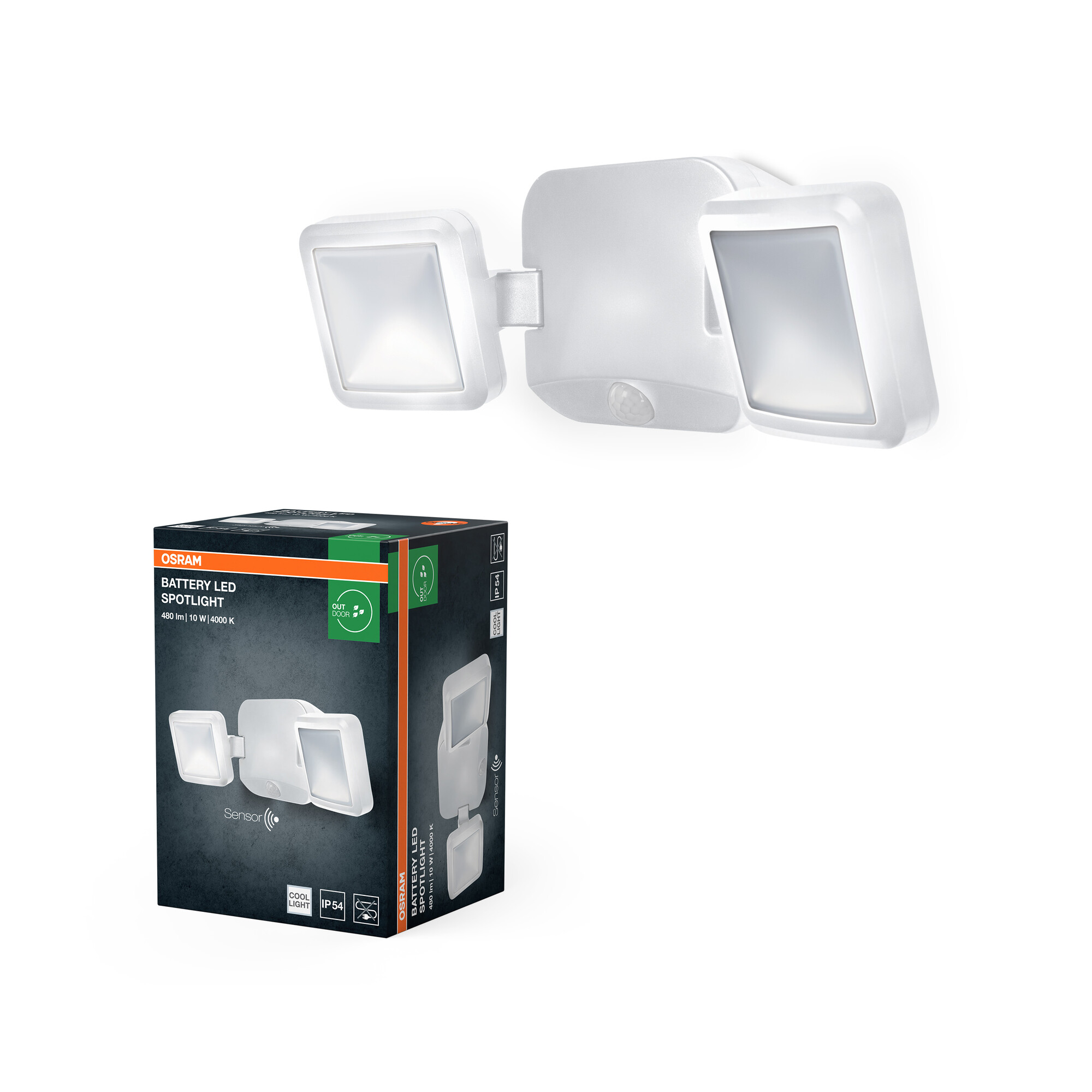 Osram LED Außenleuchte Battery Double, 10W, neutralweiß