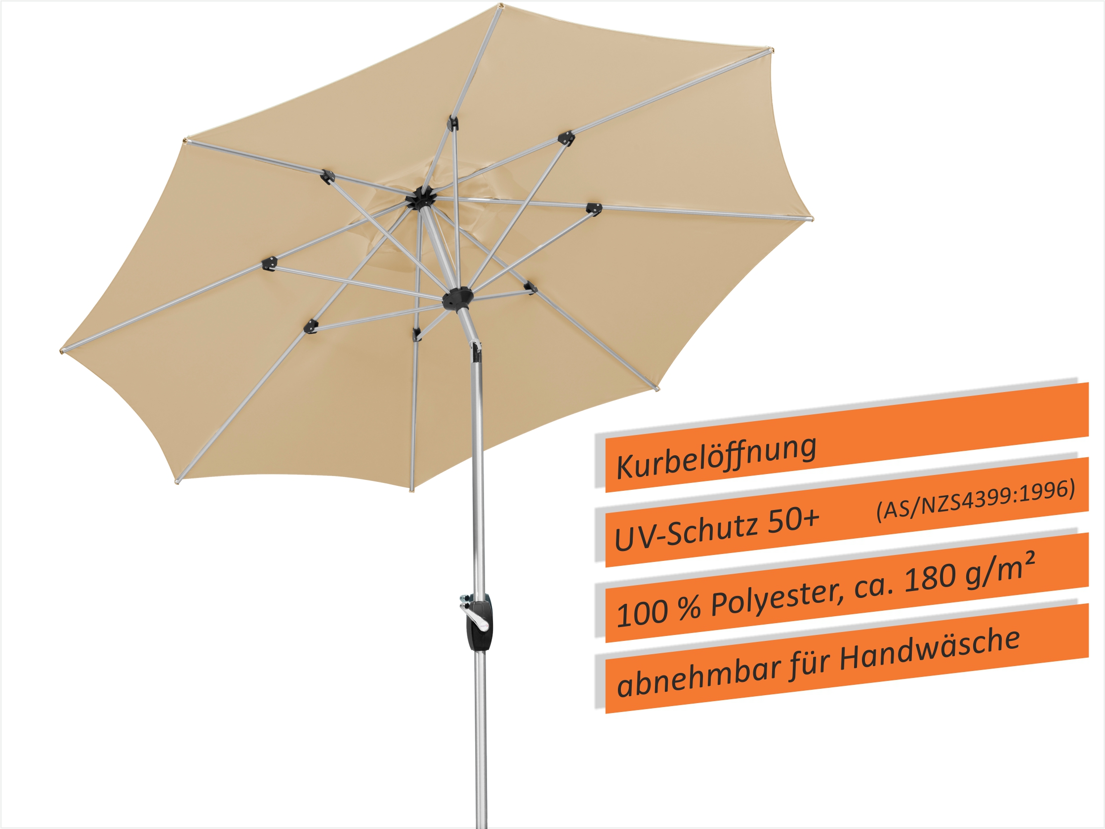 509881_3 Schneider Schirm Venedig 270/8 Natur