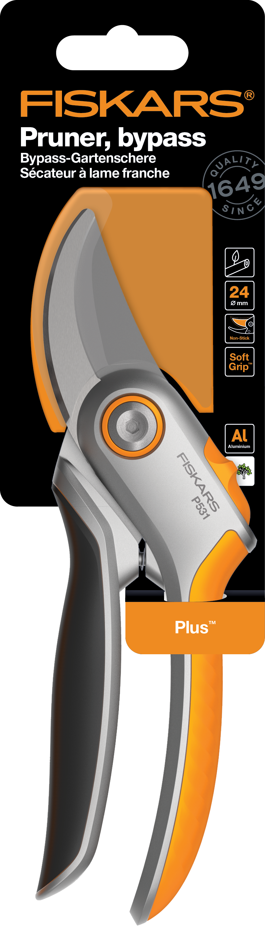 Fiskars Plus Metall Bypass-Gartenschere P531 Fiskars Plus Metall Bypass-Gartenschere P531