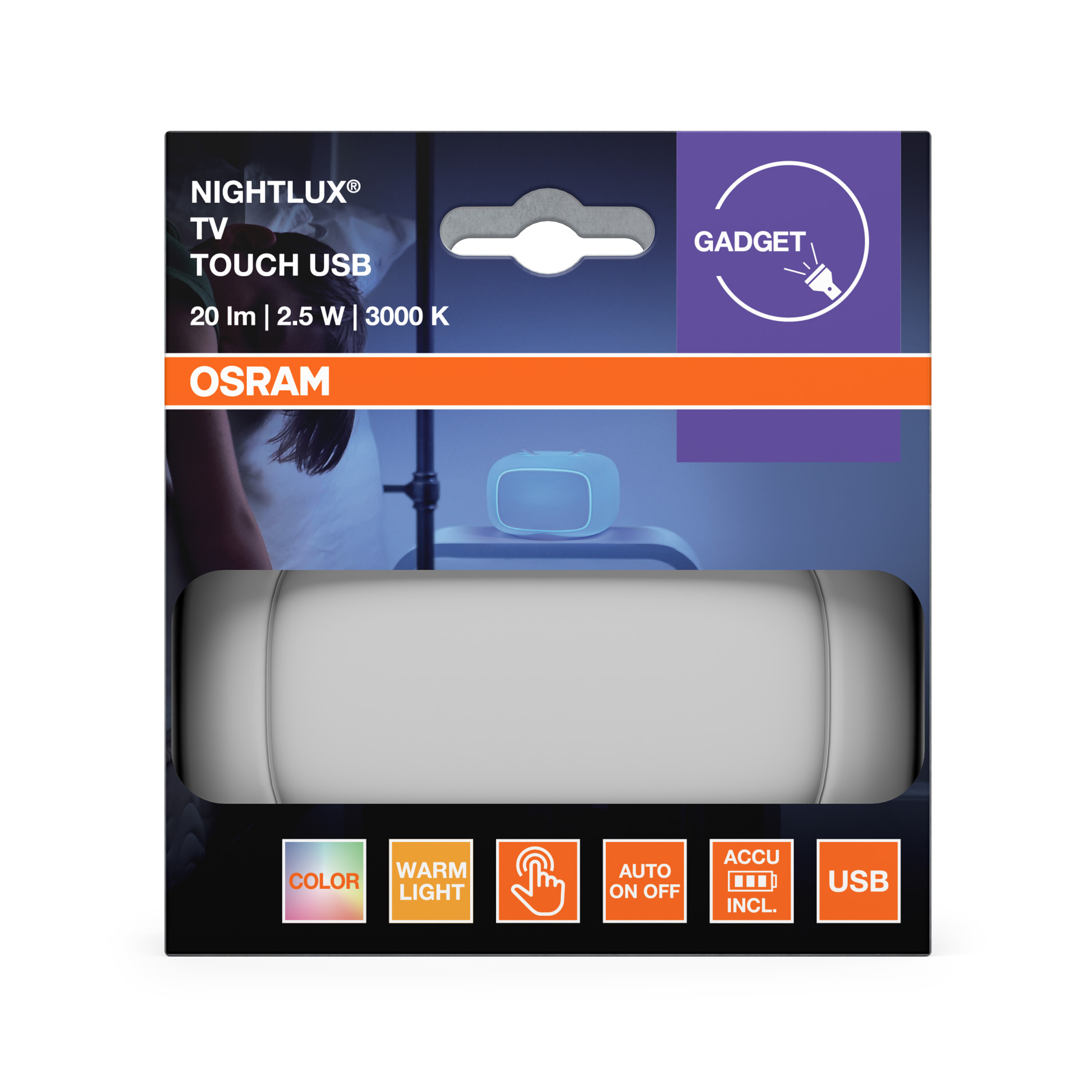 Osram RGBW-Nachtlicht "Nightlux TV Touch USB"