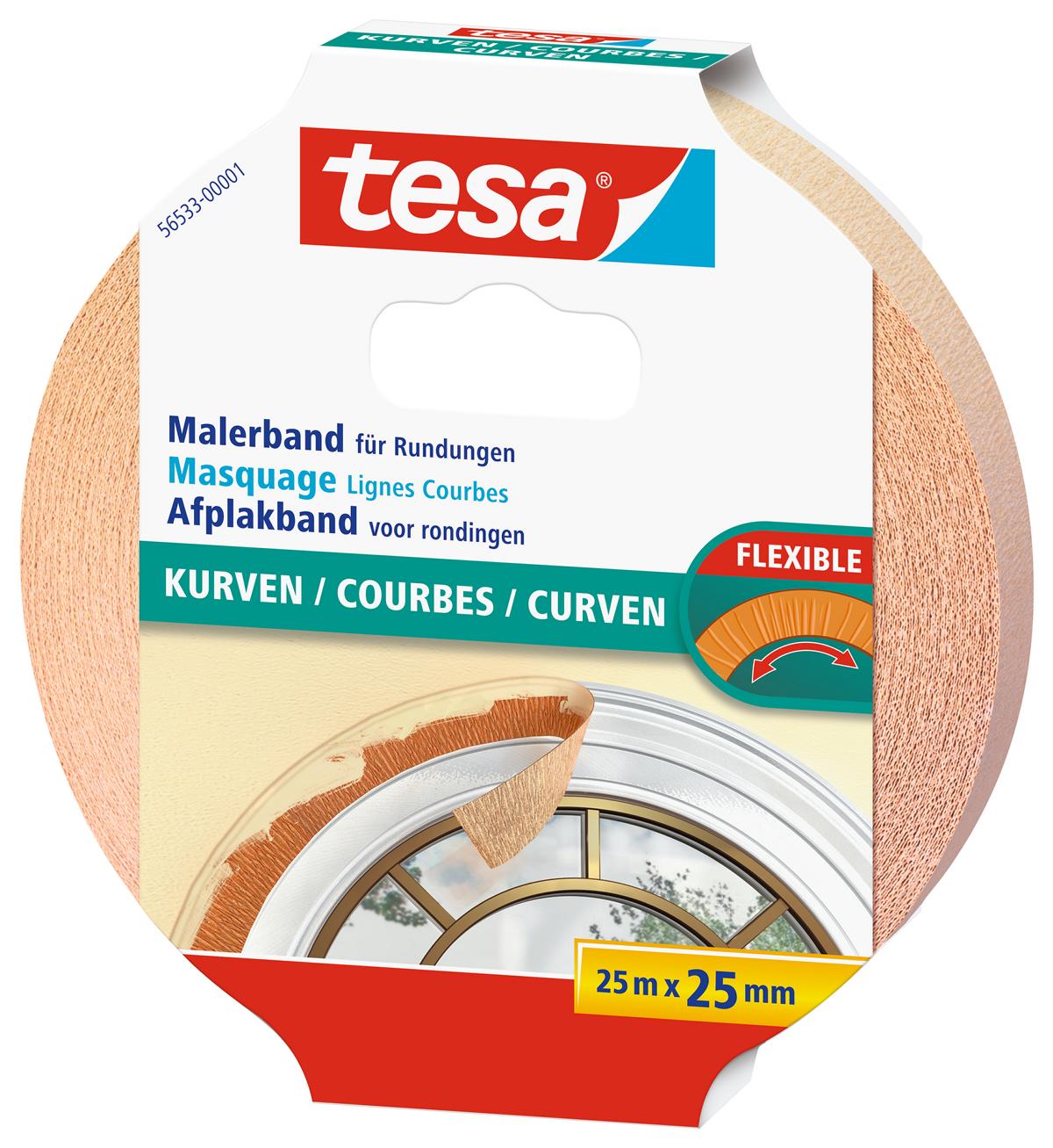 tesa_masking_565330000100_LI406_right_pa tesa Malerband für Rundungen, 25 mm