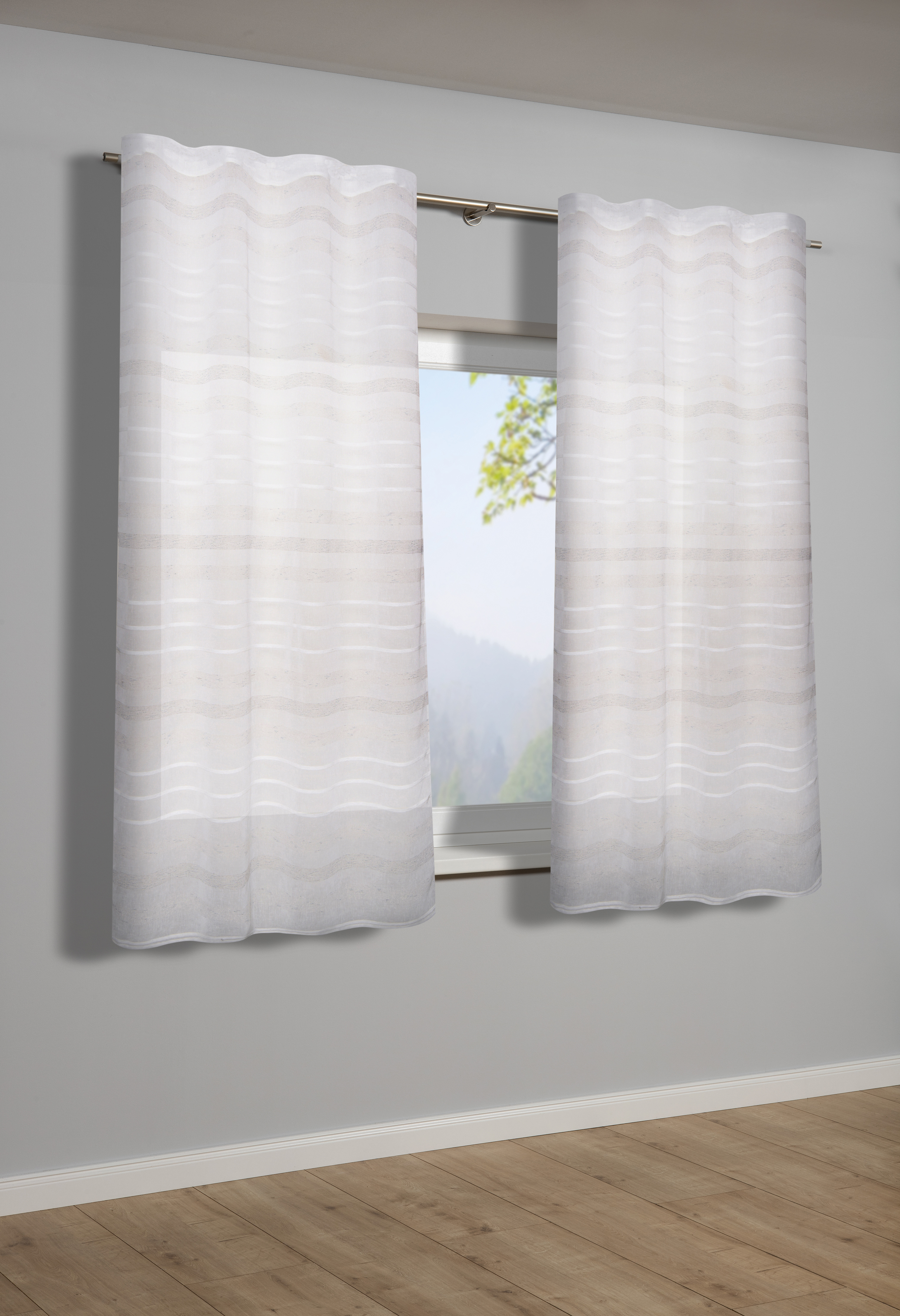 Sehlbach Schal mit Gardinenband weiß, 135 x 175 cm Sehlbach Schal mit Gardinenband weiß, 135 x 175 cm