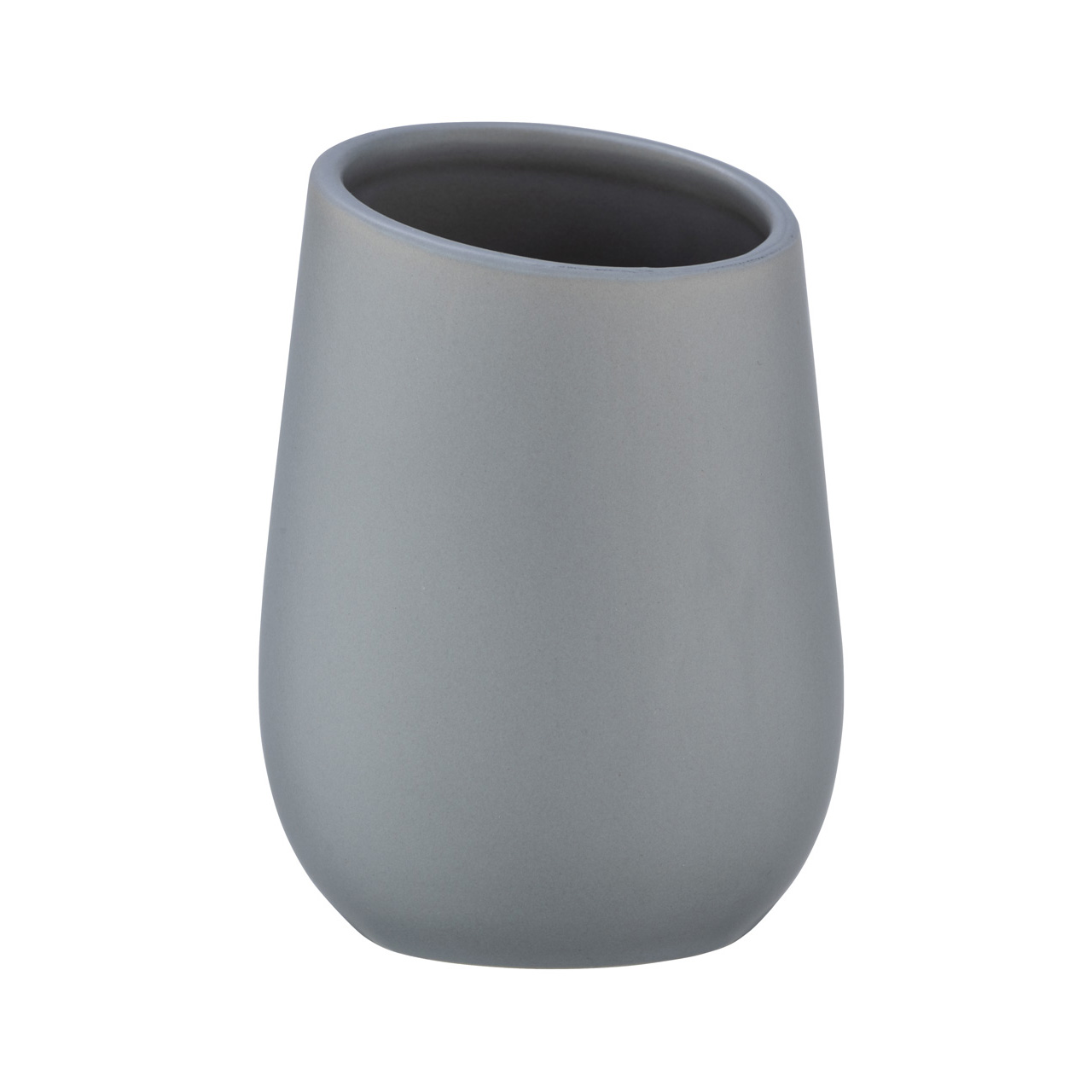 733803-Keramik-Zahnputzbecher-Mod-Badi-grau_FS_03 WENKO KERAMIK ZAHNPUTZBECHER BADI GRAU