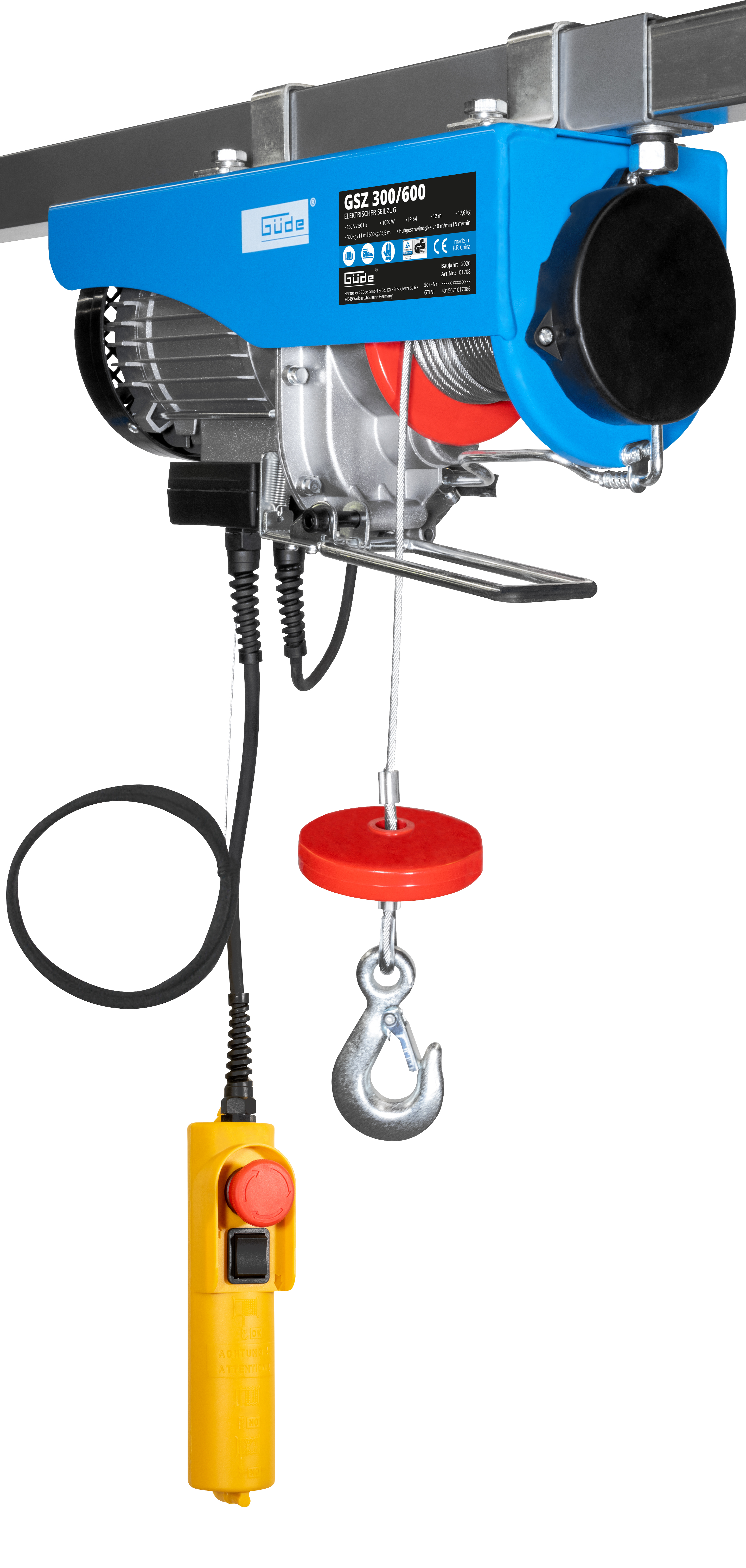 1708 Güde Elektrischer Seilzug GSZ 300/600