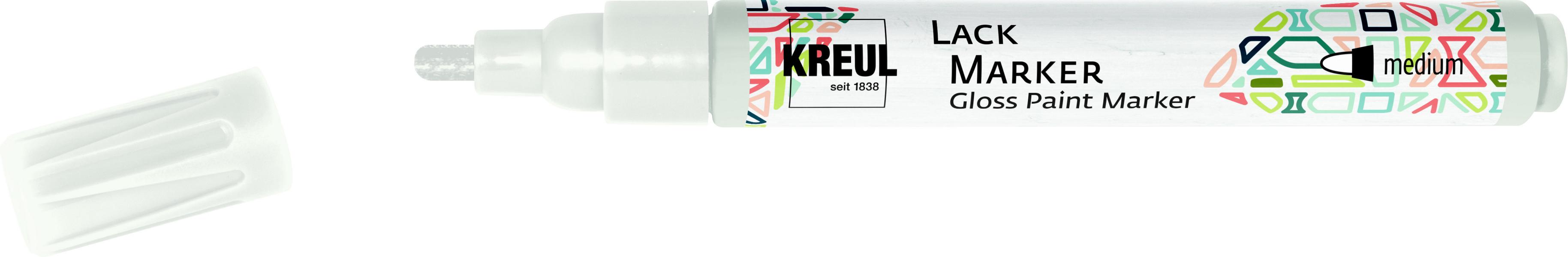 LACKMALSTIFT MEDIUM 2-4MM WEISS    KREUL
