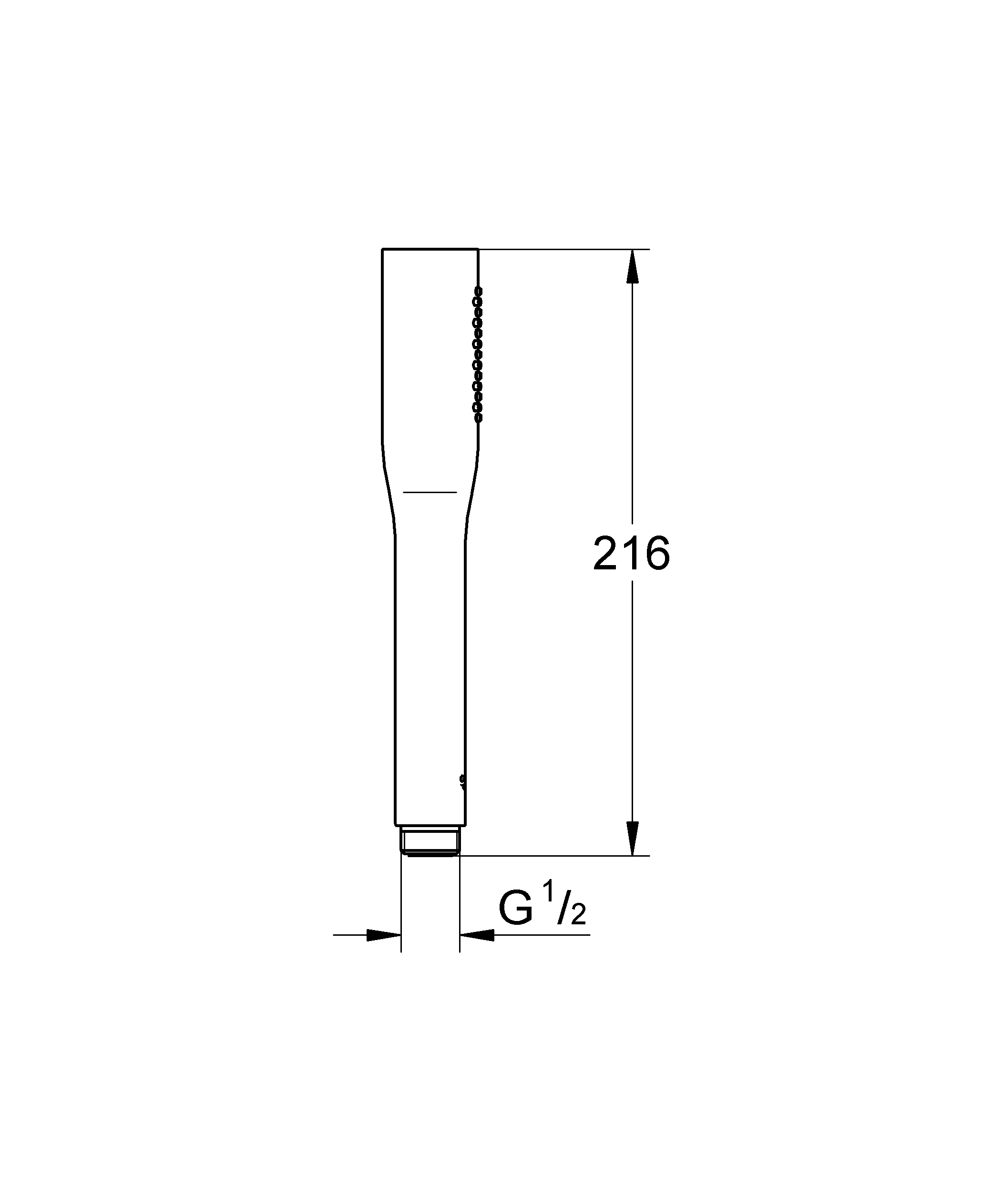 209601_02-Masszeichnung FRIEDRICH GROHE GET-STICK HANDBRAUSE