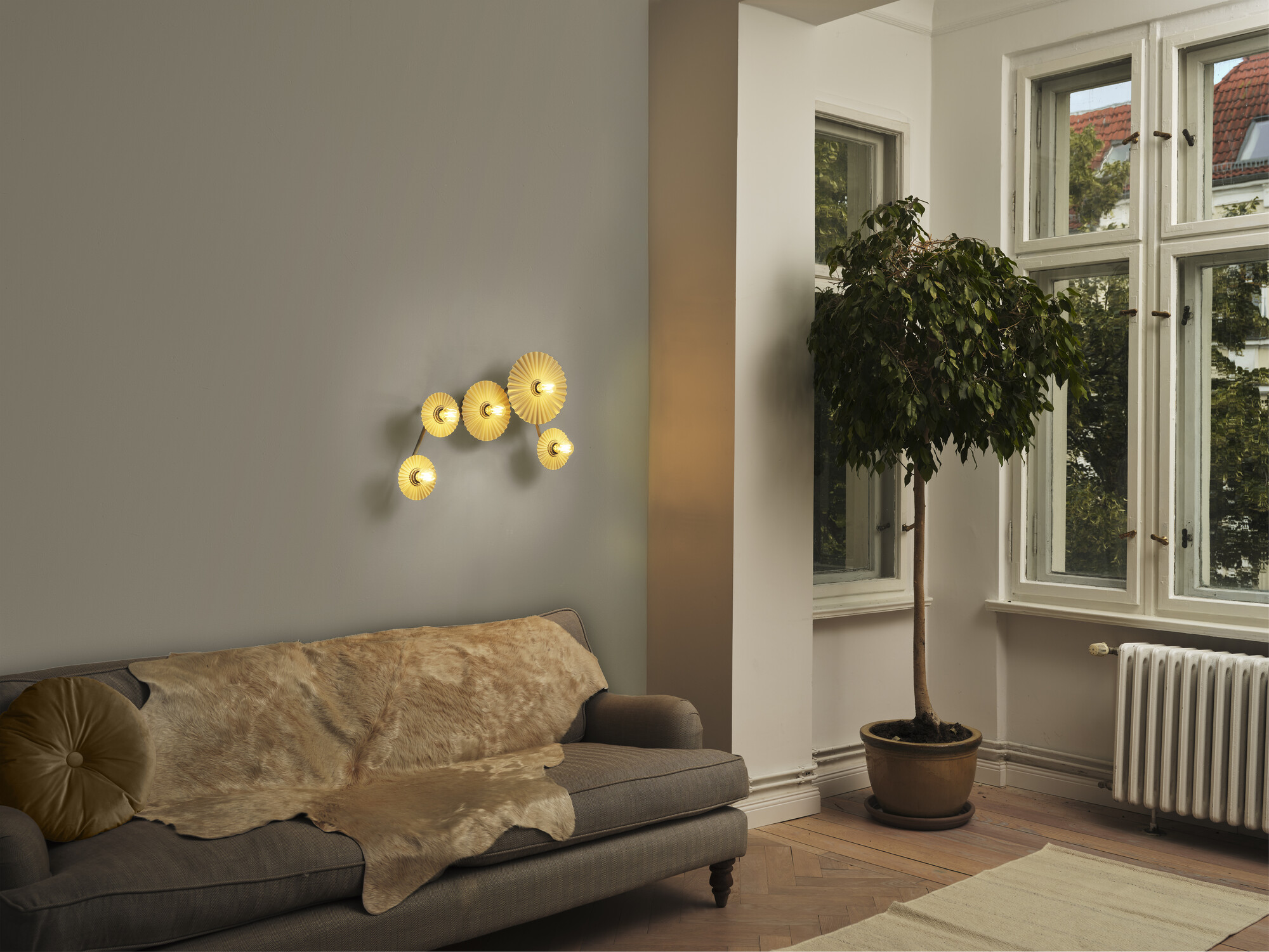 Osram DECOR Plissee Wall, 5XE27, beige
