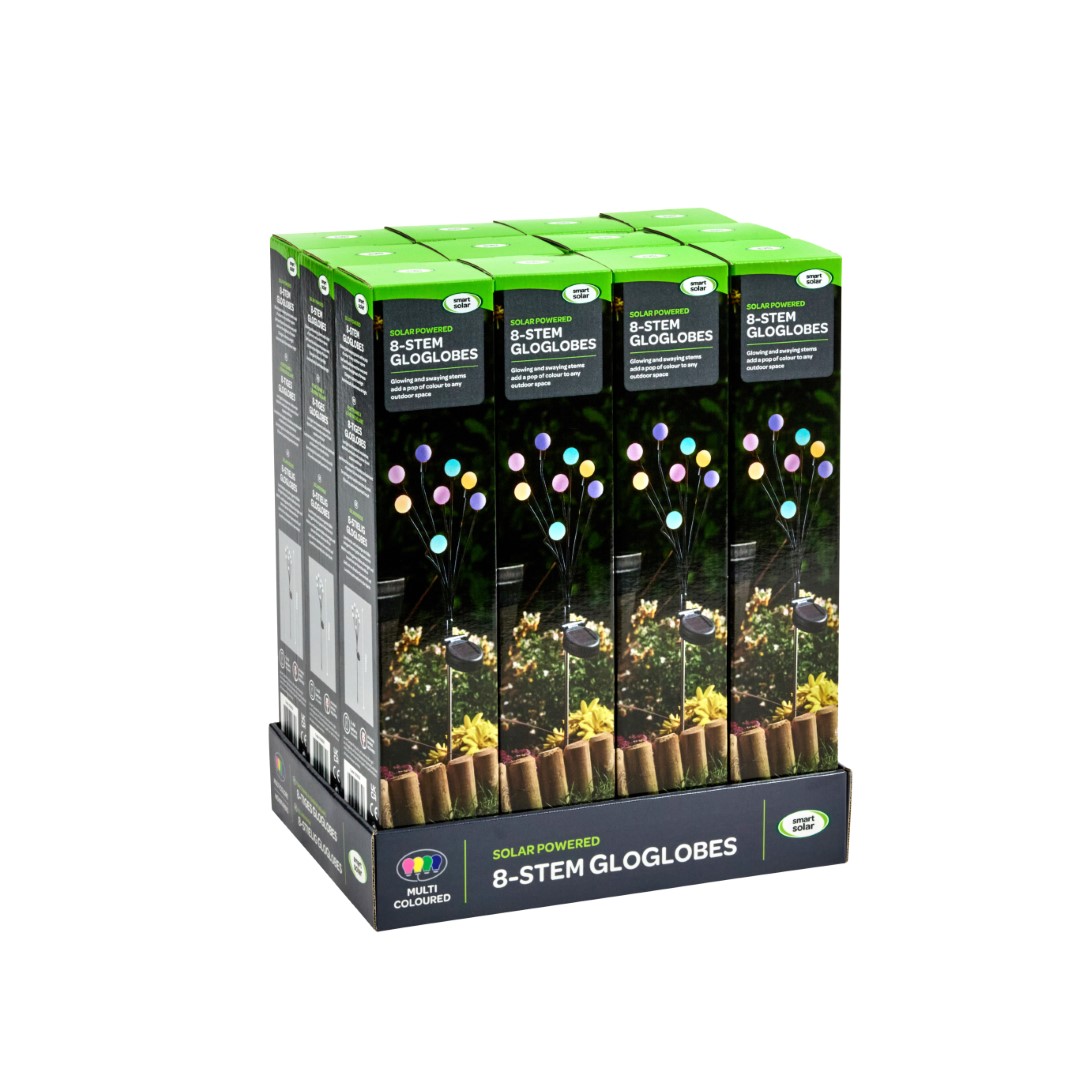 Smart Garden 8-Stern Solarleuchten, multicolored