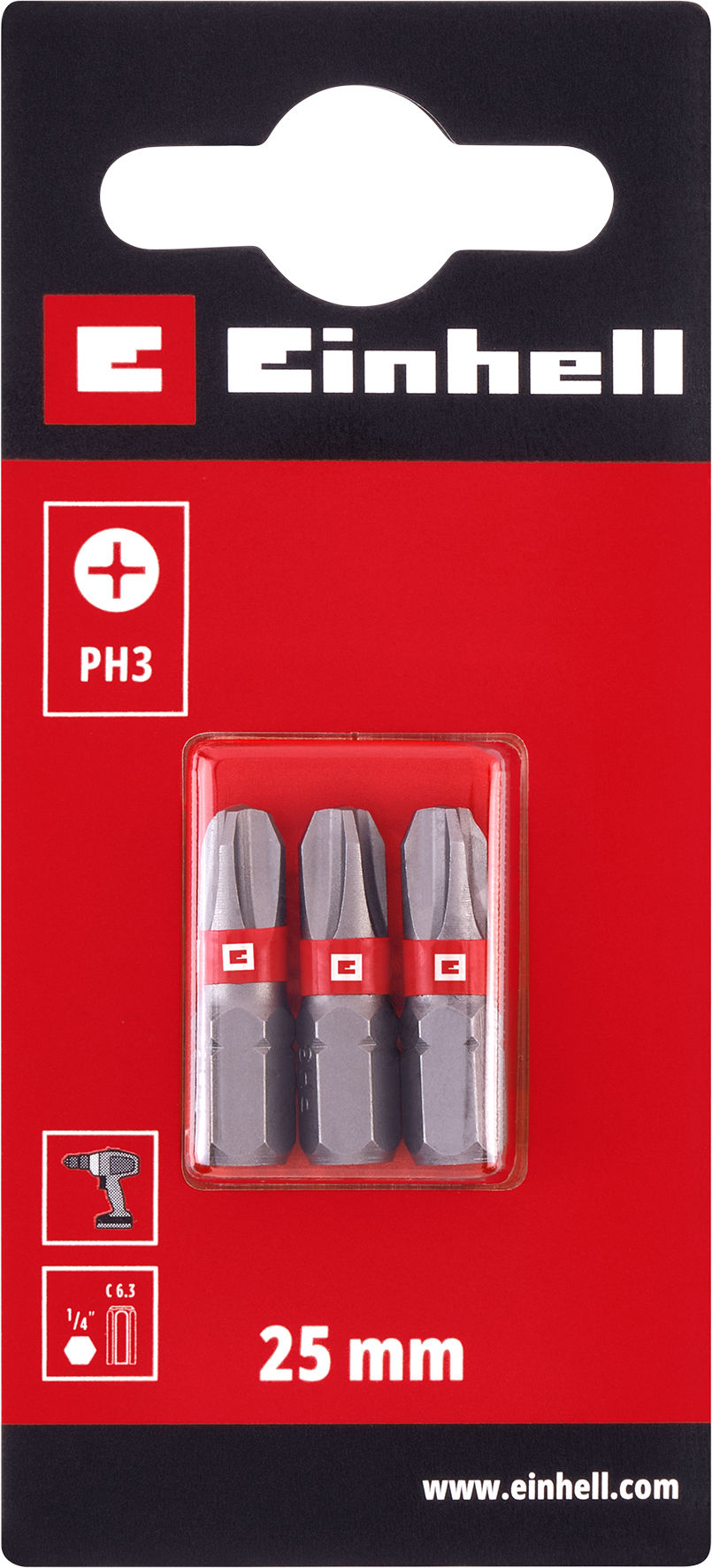 Einhell Standard-Bits, 25 mm, PH3 Einhell Standard-Bits, 25 mm, PH3