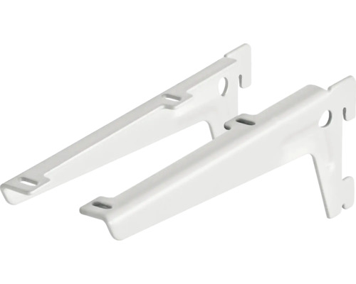 Dolle PrimeSlot 1-Reihig Winkelträger 1 Paar, weiß, 180 mm Dolle PrimeSlot 1-Reihig Winkelträger 1 Paar, weiß, 180 mm