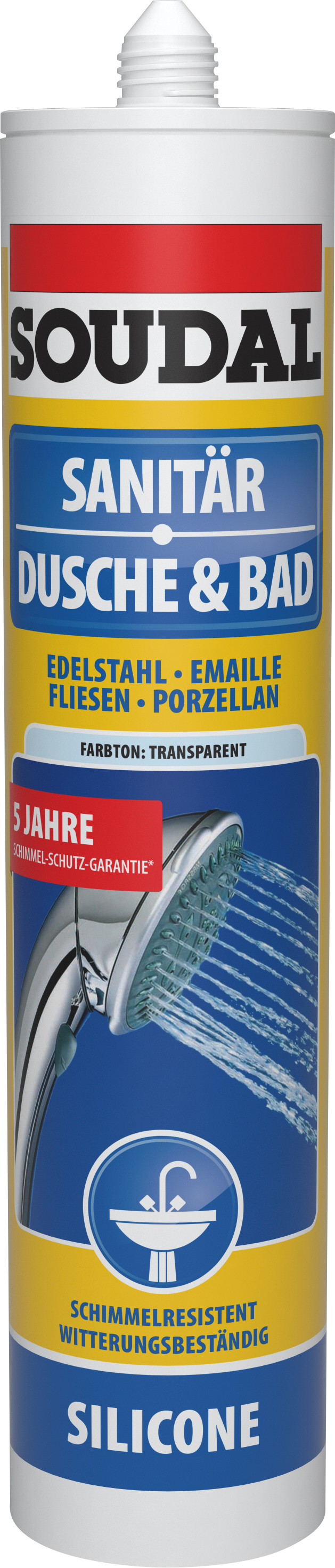 Soudal Dusche & Bad Silikon, transparent, 300 ml Soudal Dusche & Bad Silikon, transparent, 300 ml