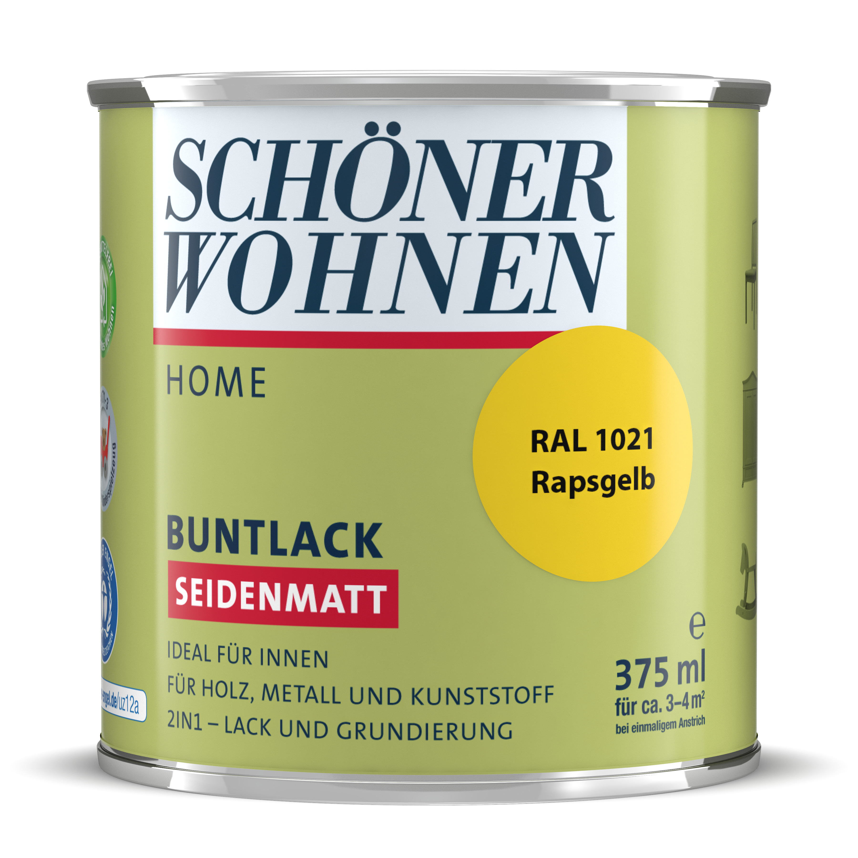 SW_2449-0375-1021 Schöner Wohnen Home Buntlack, seidenmatt, gelb