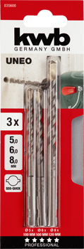 035600-300 Kwb SDS Quick Betonbohrer uneo 5, 6, 8 mm