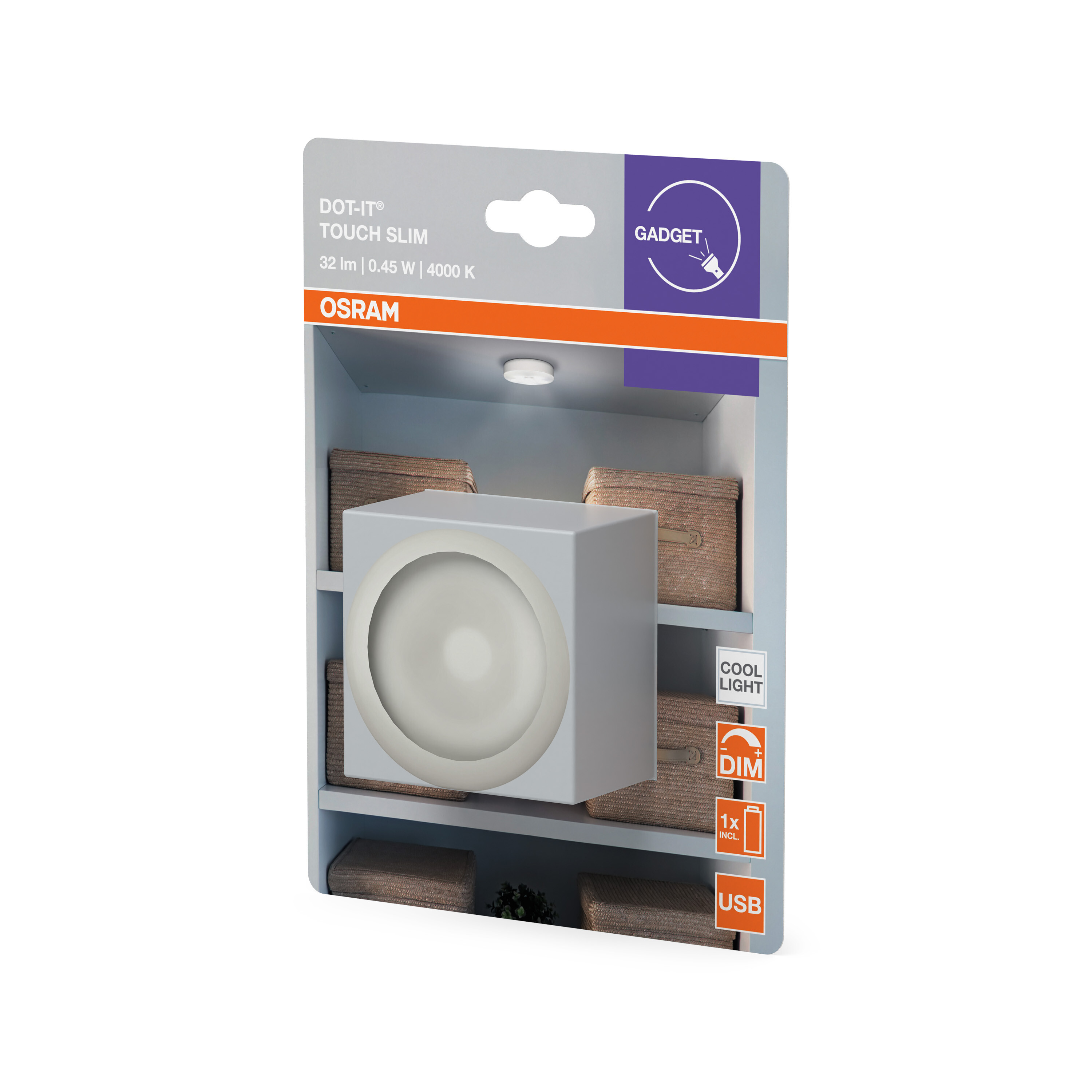 Osram Handleuchte "DOT-it Touch Slim", weiß