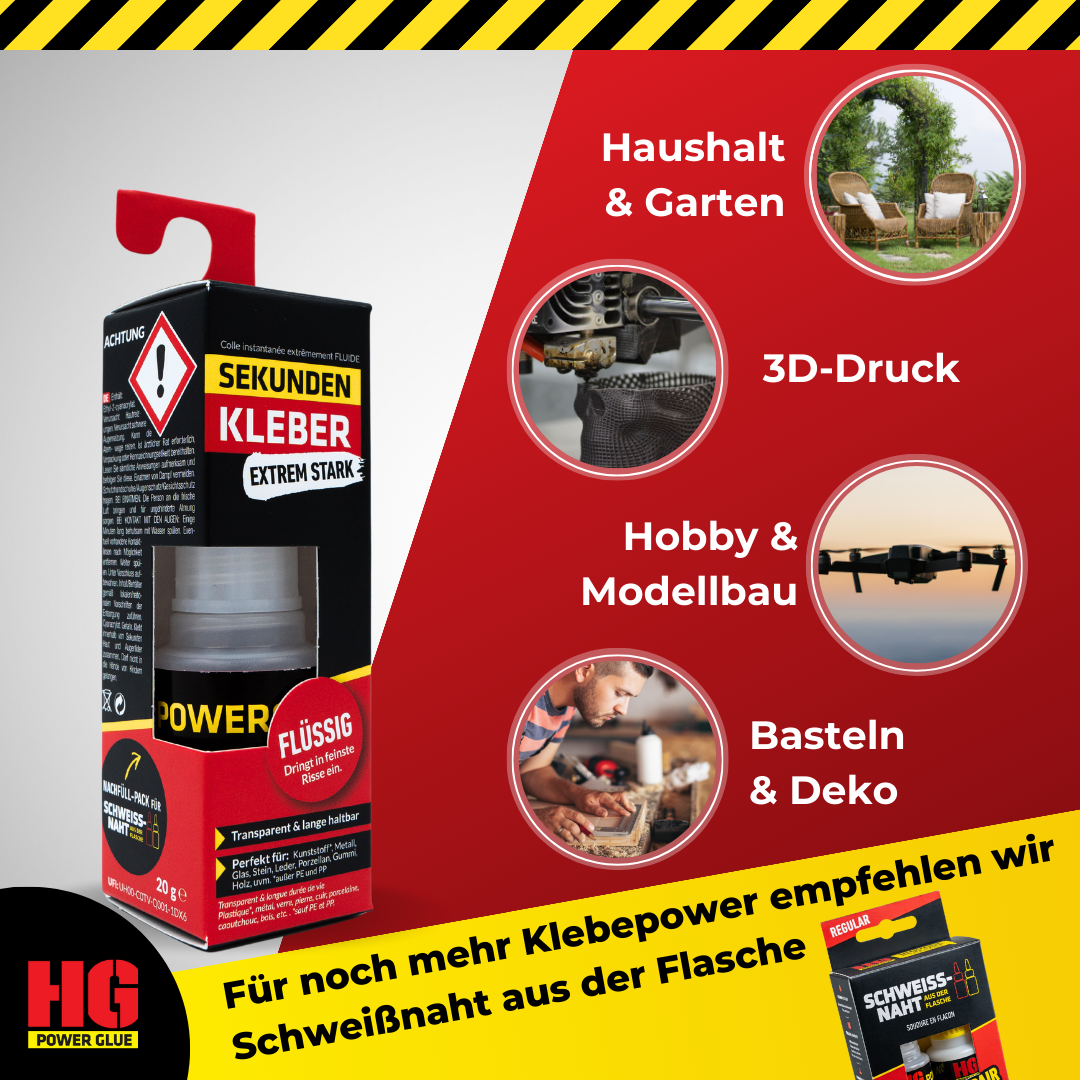HG Power Glue Sekundenkleber dünn, 20 g