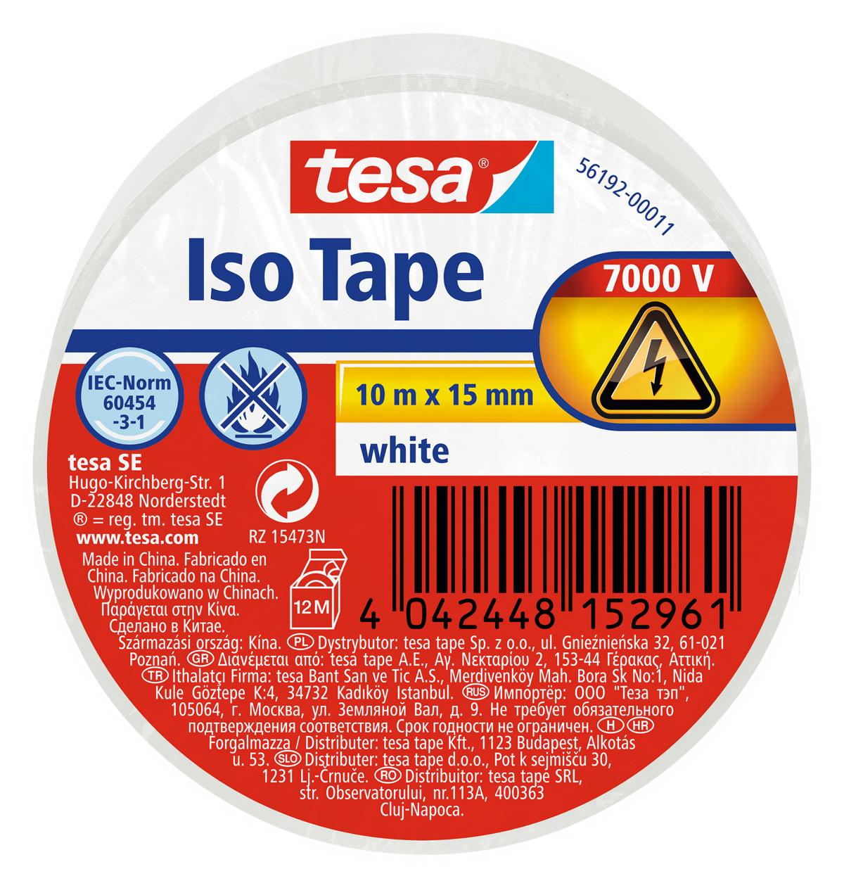 tesa_561920001122_LI444_front_pa tesa Isolierband, weiß, 10 m